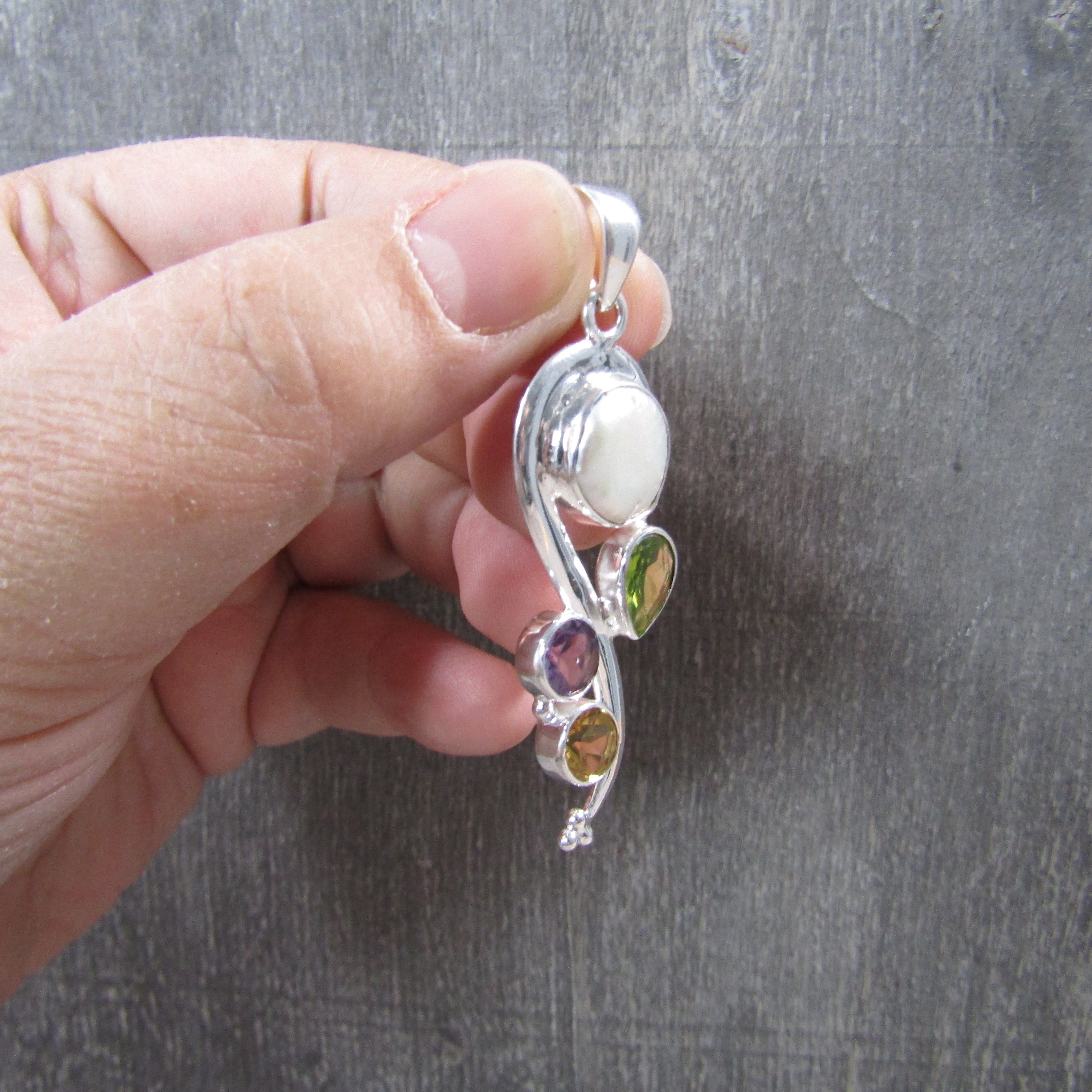 Sterling Silver Pendant - Mother of Pearl
