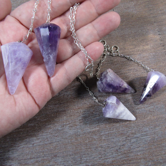 amethyst energy healing pendulums for crystal shops