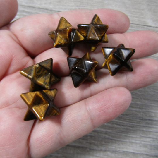 tiger eye mini crystal Merkaba sacred geometry stone