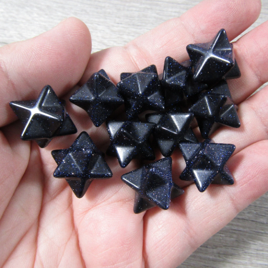 blue goldstone wholesale merkaba star