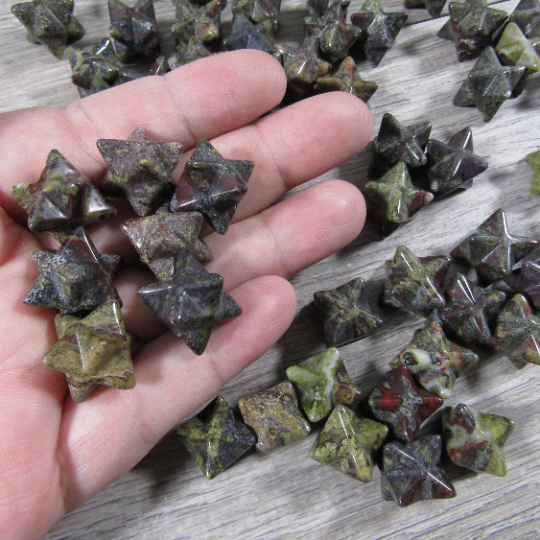 dragon bloodstone 0.5" Merkaba crystal star