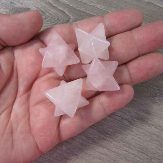 Rose quartz crystal Merkaba star for meditation and healing dealers