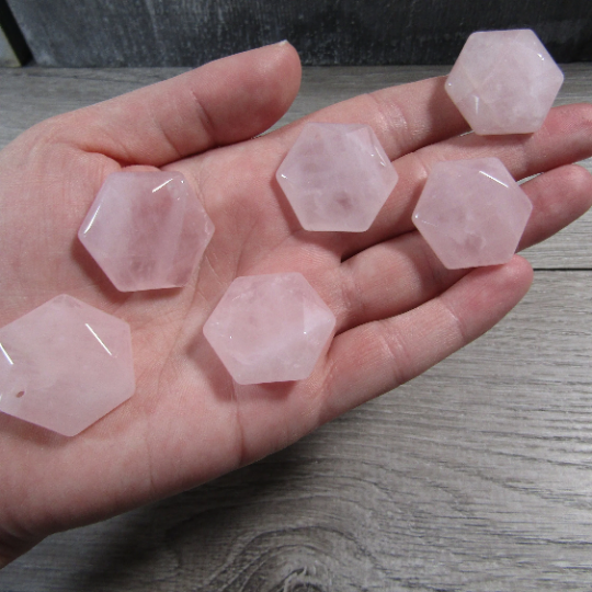 Rose quartz Star of David crystal bead bulk for spiritual crafts