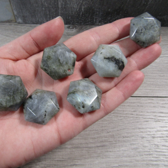 Labradorite sacred geometry gemstone bead