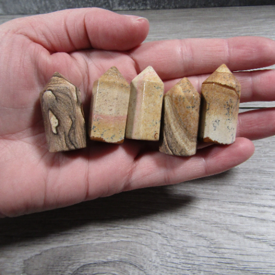 Picture Jasper small gemstone display tower