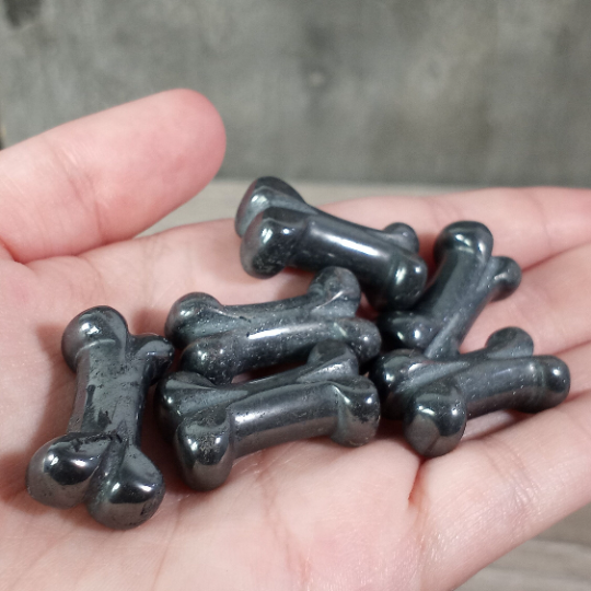 Gemstone Dog Bone Figurine –Small Crystal Carving, Gift Shop
