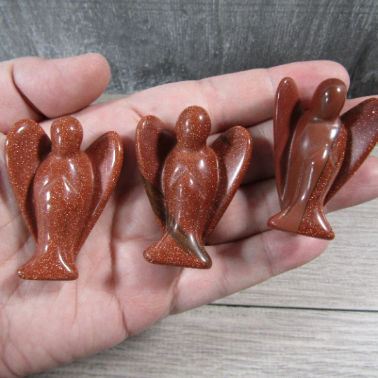 goldstone angel-shaped gemstone carvings in bulk