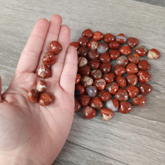 Red Jasper Gemstone mini hearts 15mm – ideal for gift shops and boutiques