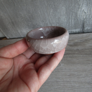 Minimalist ceramic dish for crystals and altar setups