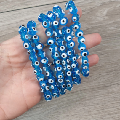 Evil Eye Protection Bracelet 8mm – Wholesale Beaded Jewelry
