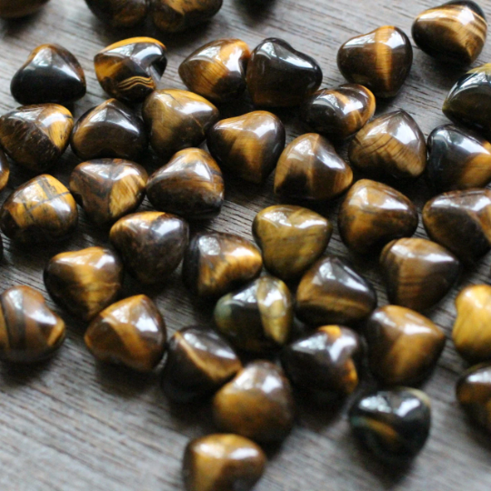 Tiger eye bulk mini crystal hearts