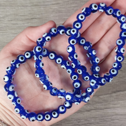 Evil Eye Protection Bracelet 8mm – Wholesale Beaded Jewelry