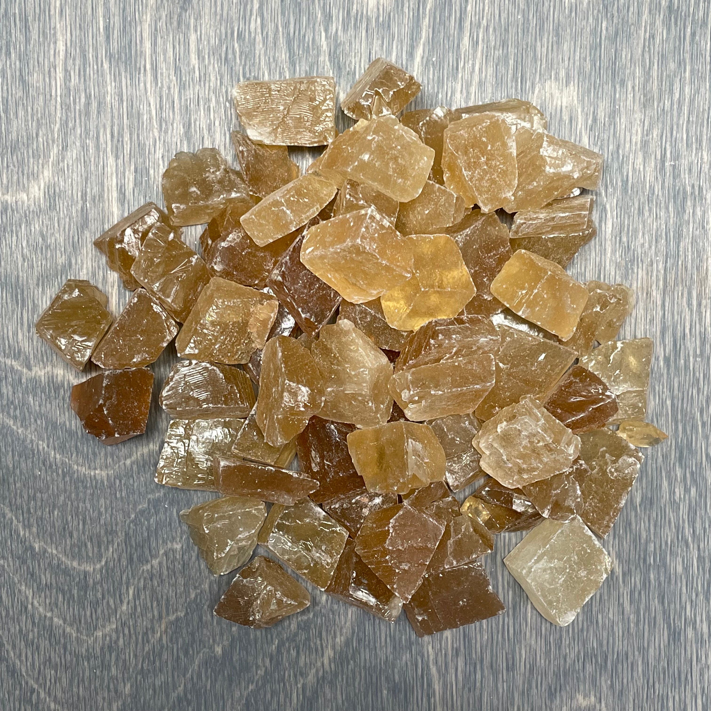 Raw golden calcite stones in wholesale lot
