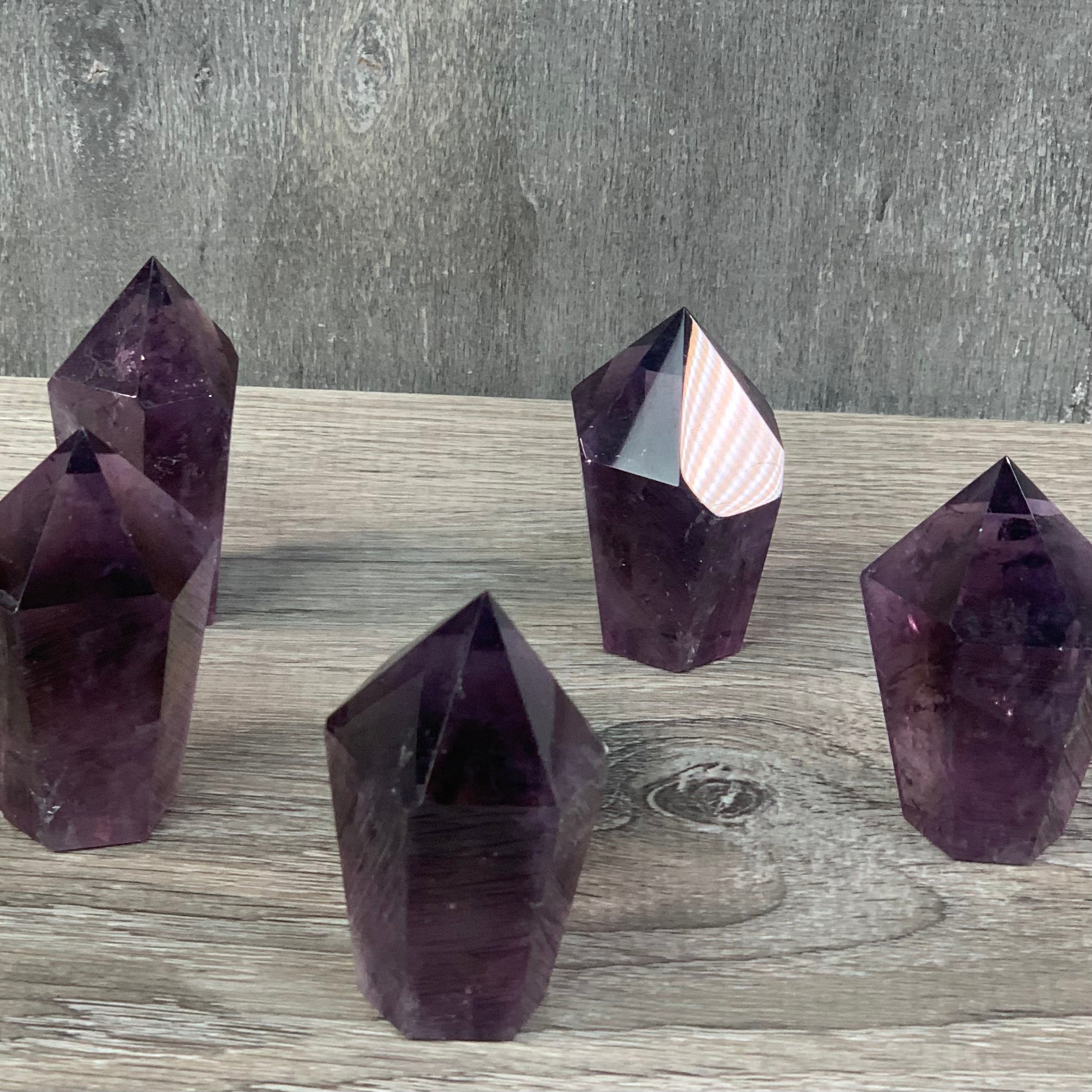 Diamond Shape Amethyst Tower