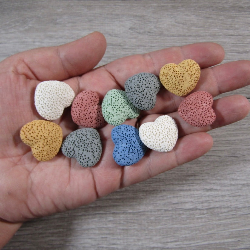 Wholesale lava stone heart for crystal retailers