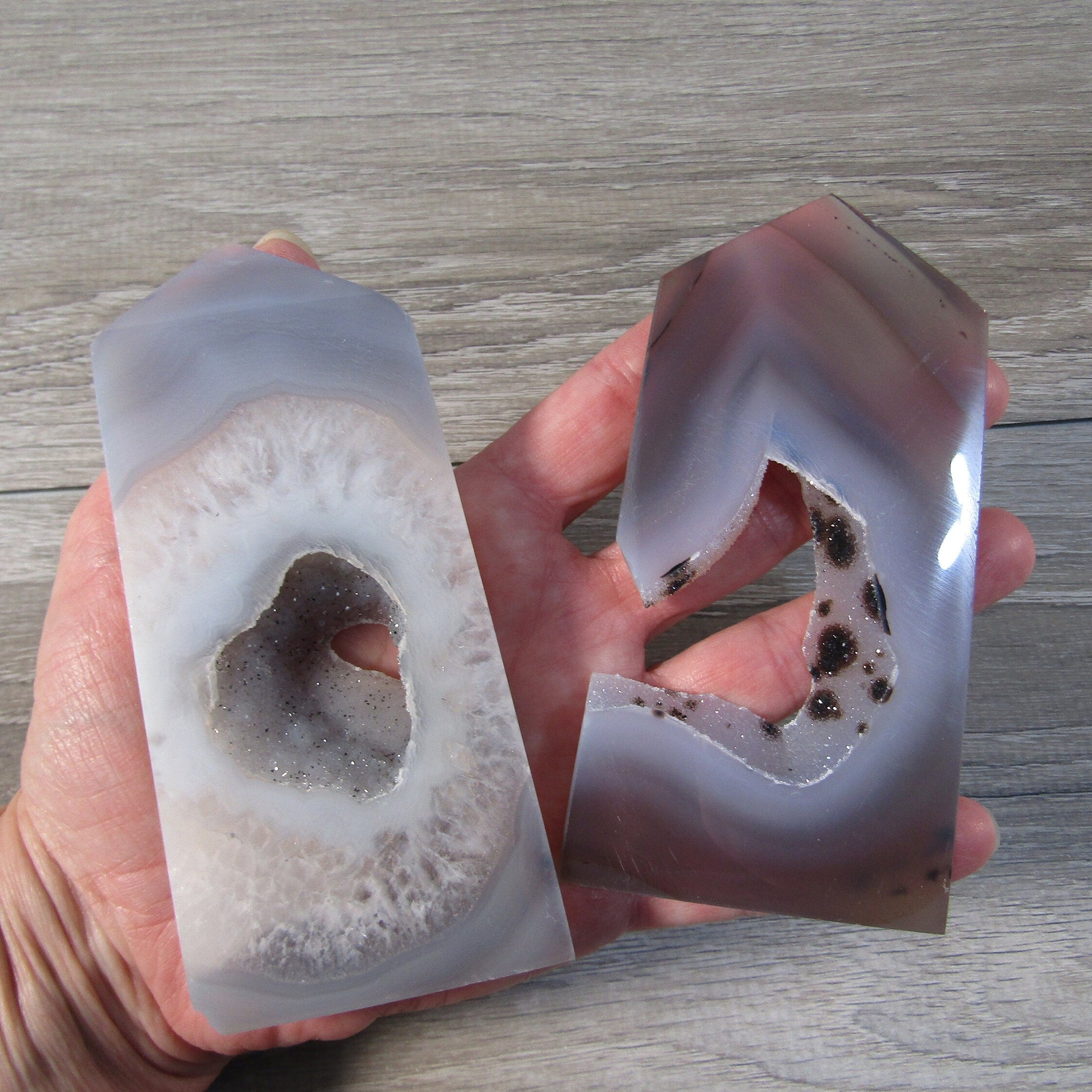 Decorative druzy obelisk for crystal shops