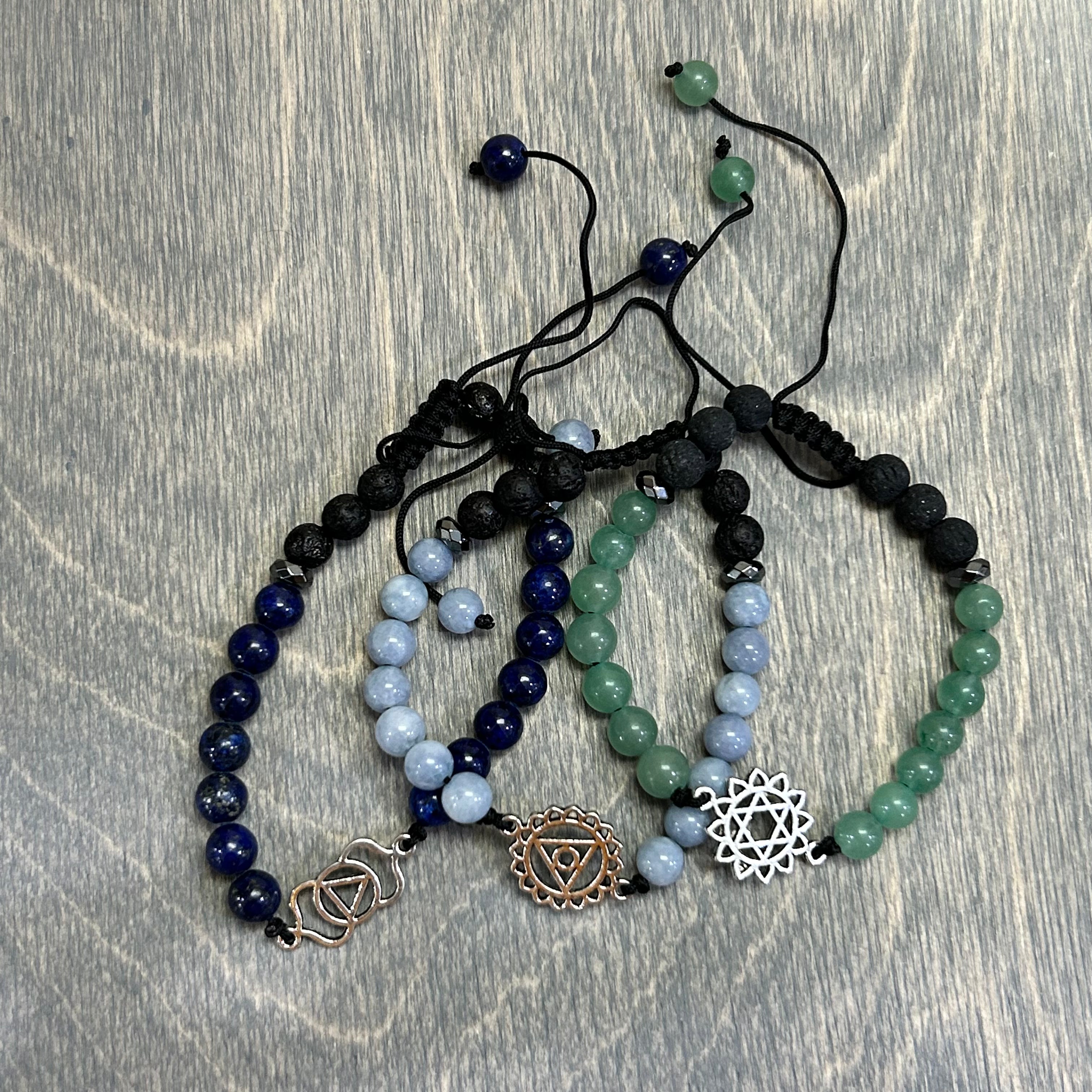 Holistic healing chakra bracelet set wholesale.