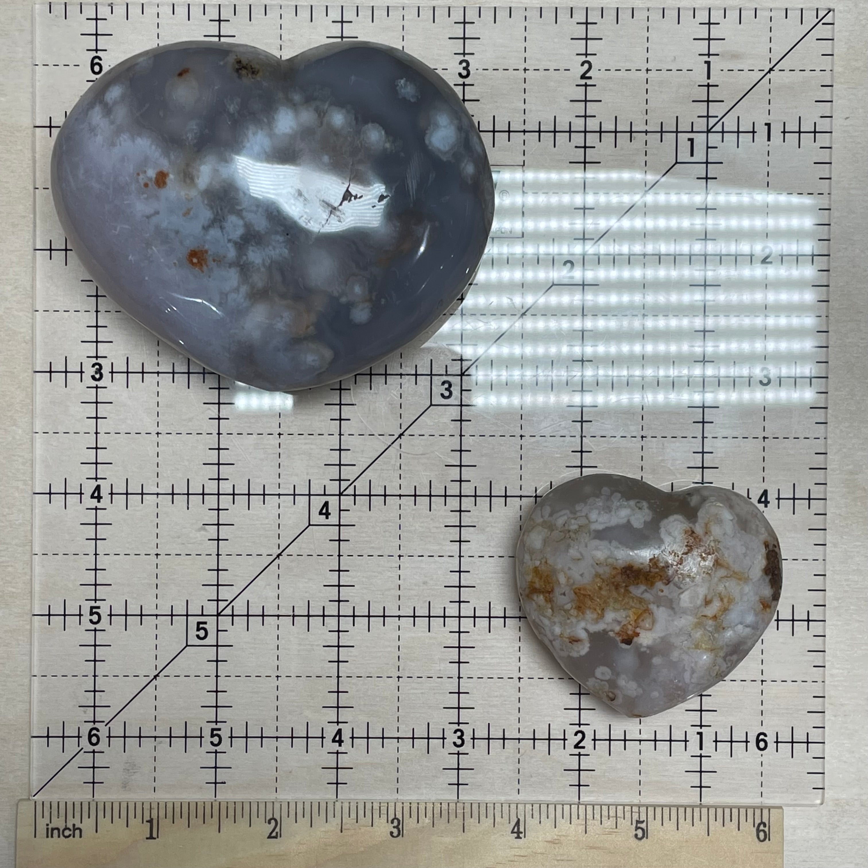 Flower Agate Heart Crystal - Wholesale Spiritual Healing