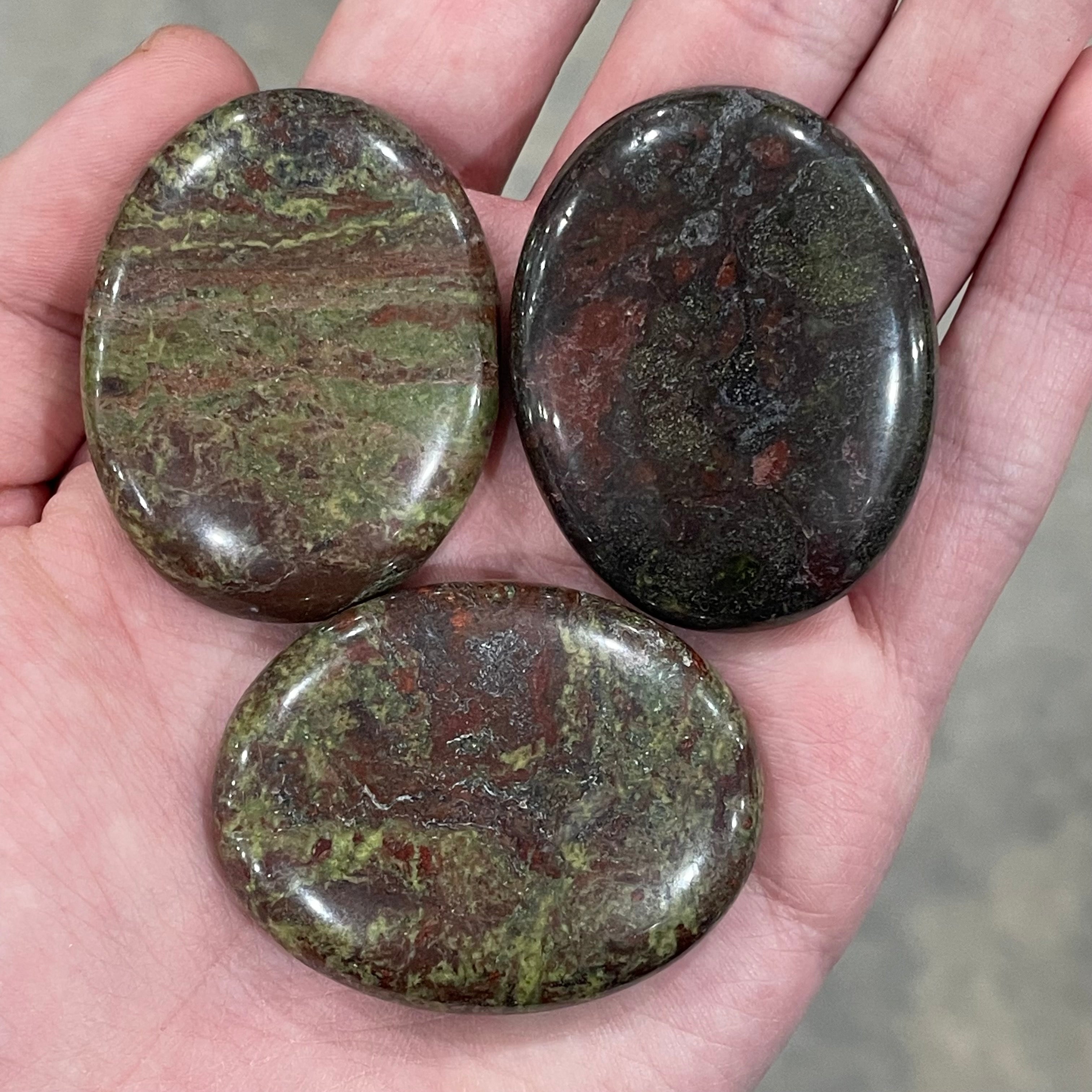 dragon bloodstone polished stones for yoga studios