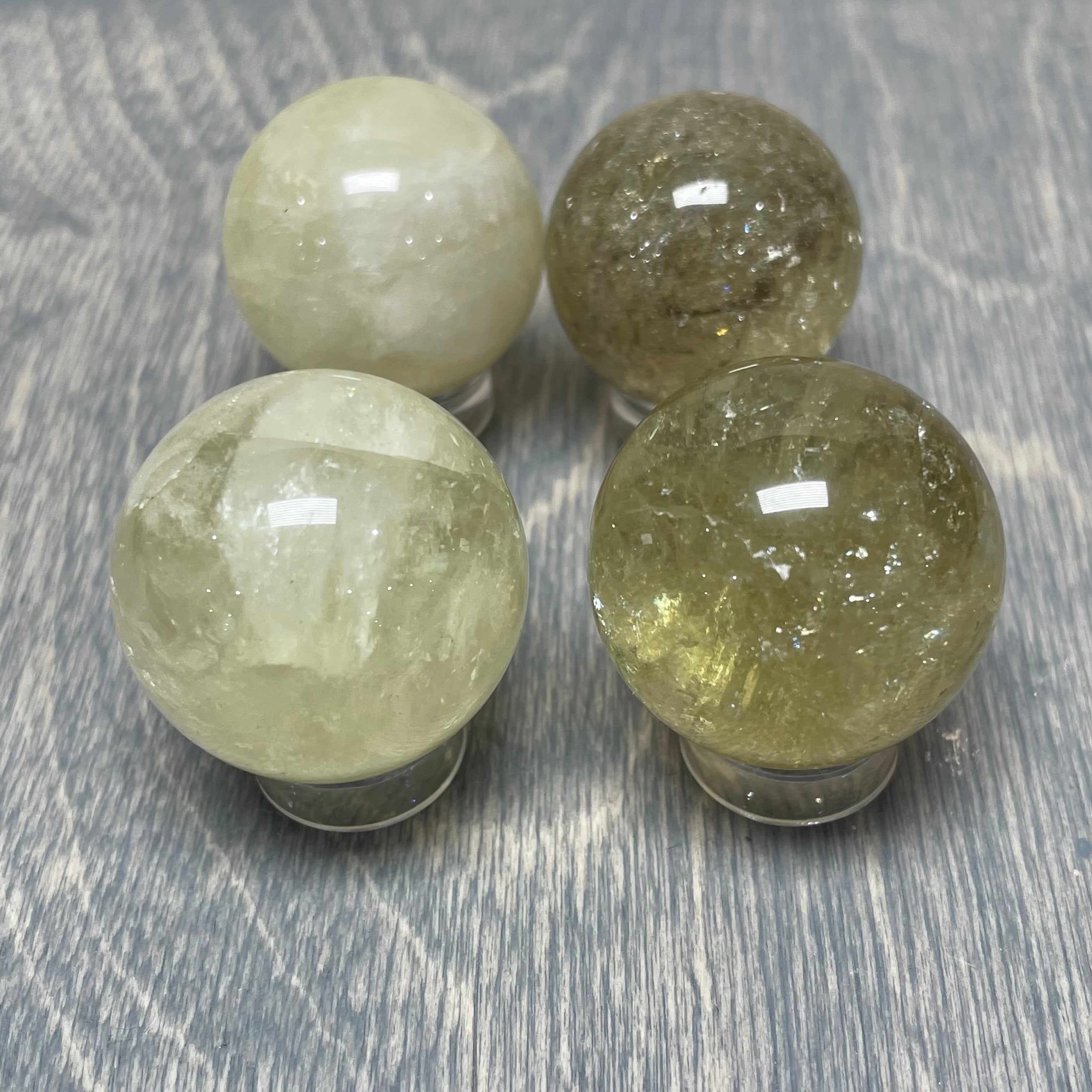 Resale citrine crystal spheres for decor and healing