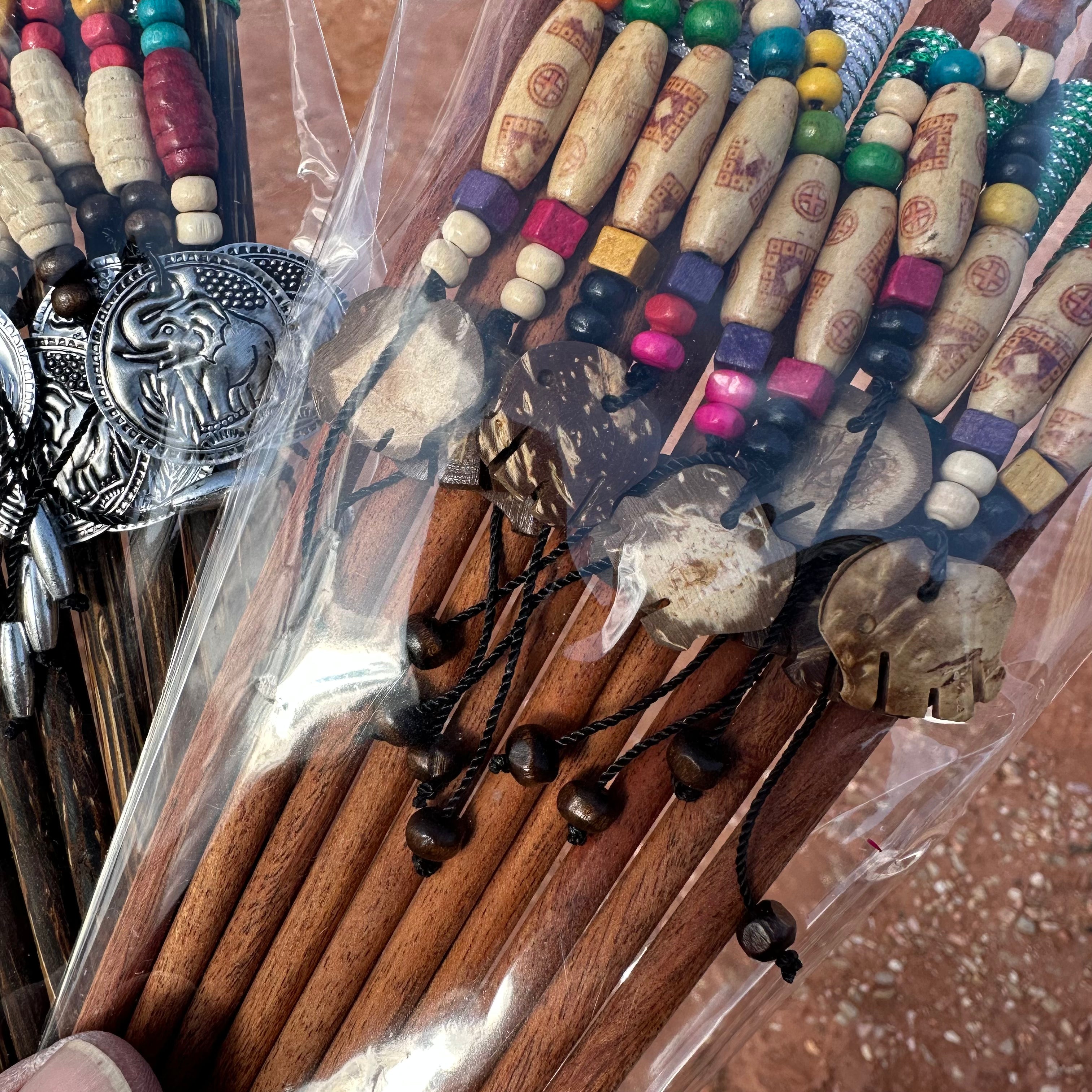 Crystal shop hair accessory display item set of 10