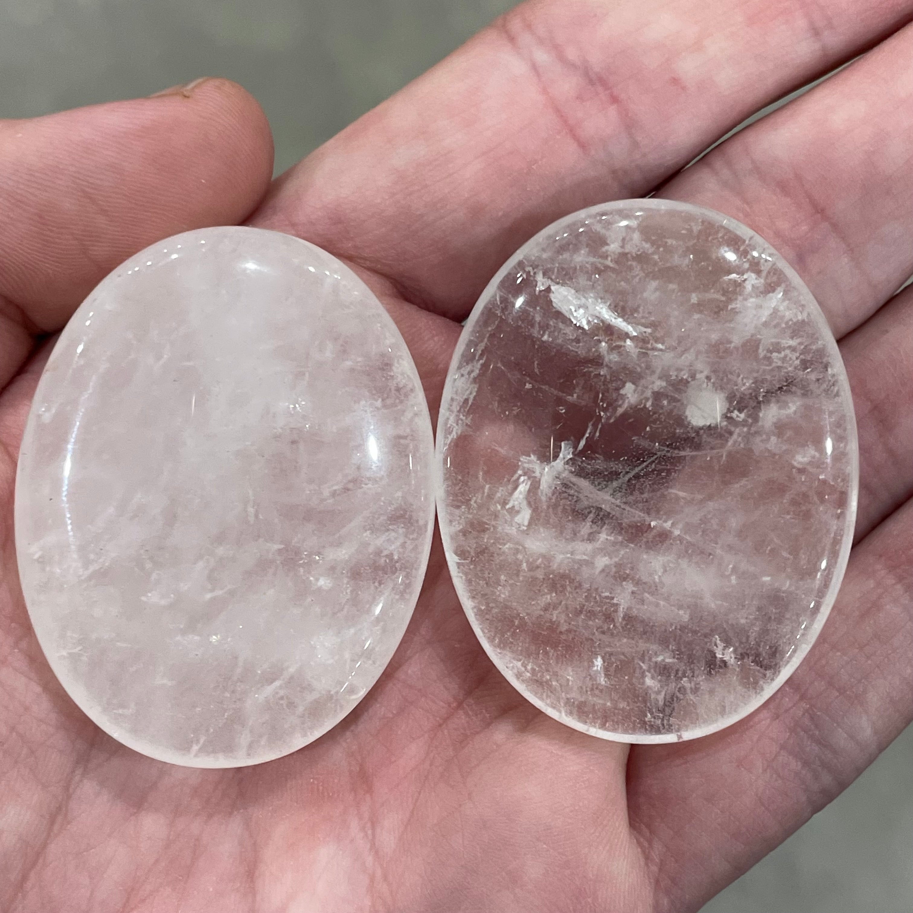 clear quartz palm stones for rock shops