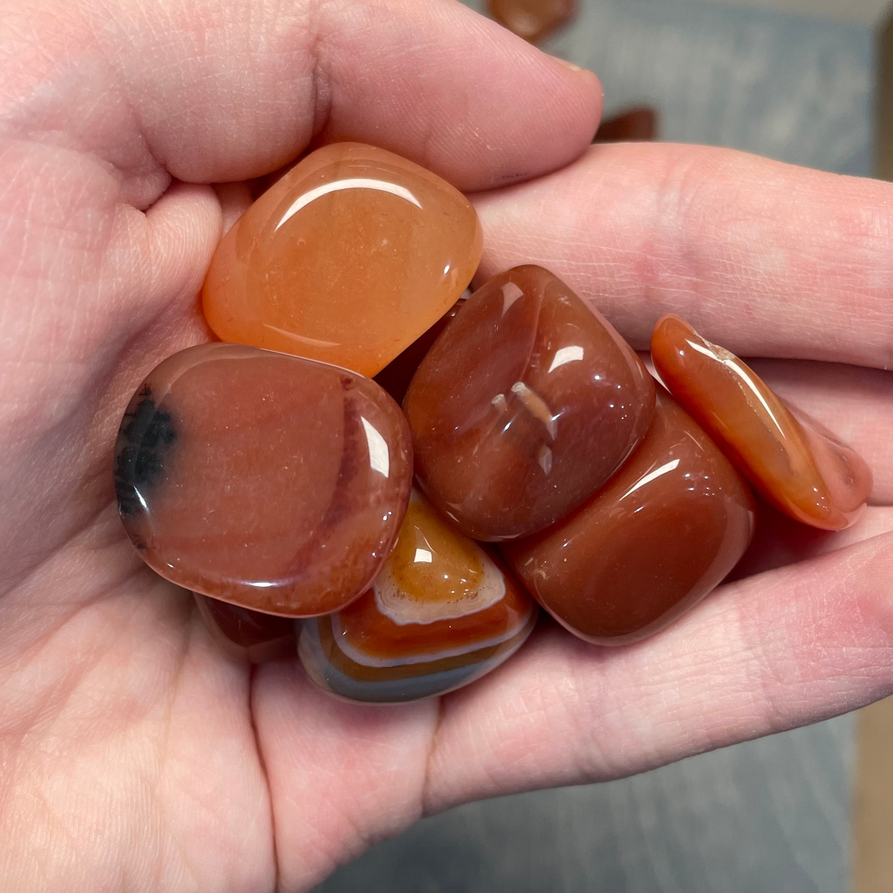 Red Agate 1/2” plus Tumbled