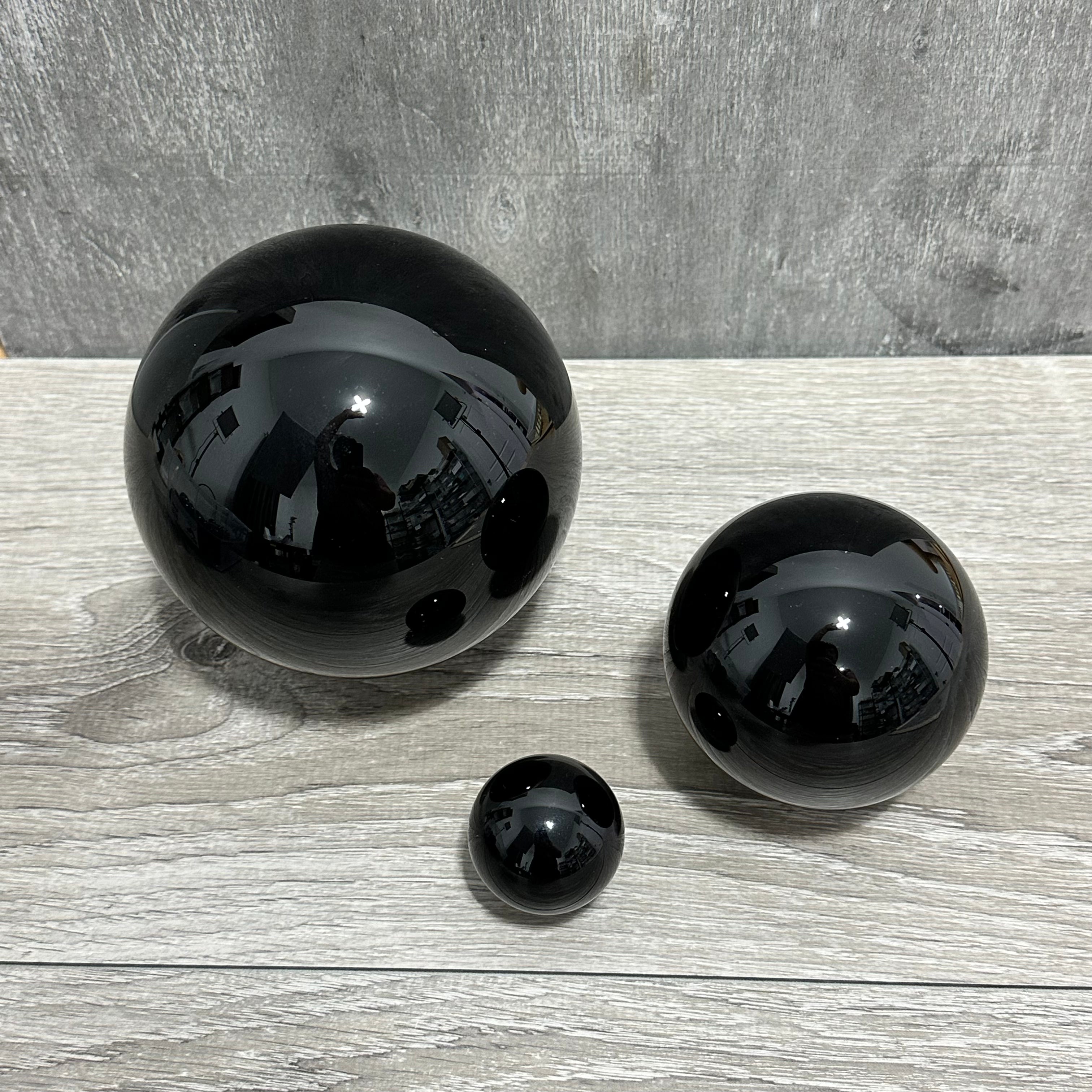 Wholesale black obsidian sphere for crystal shop inventory