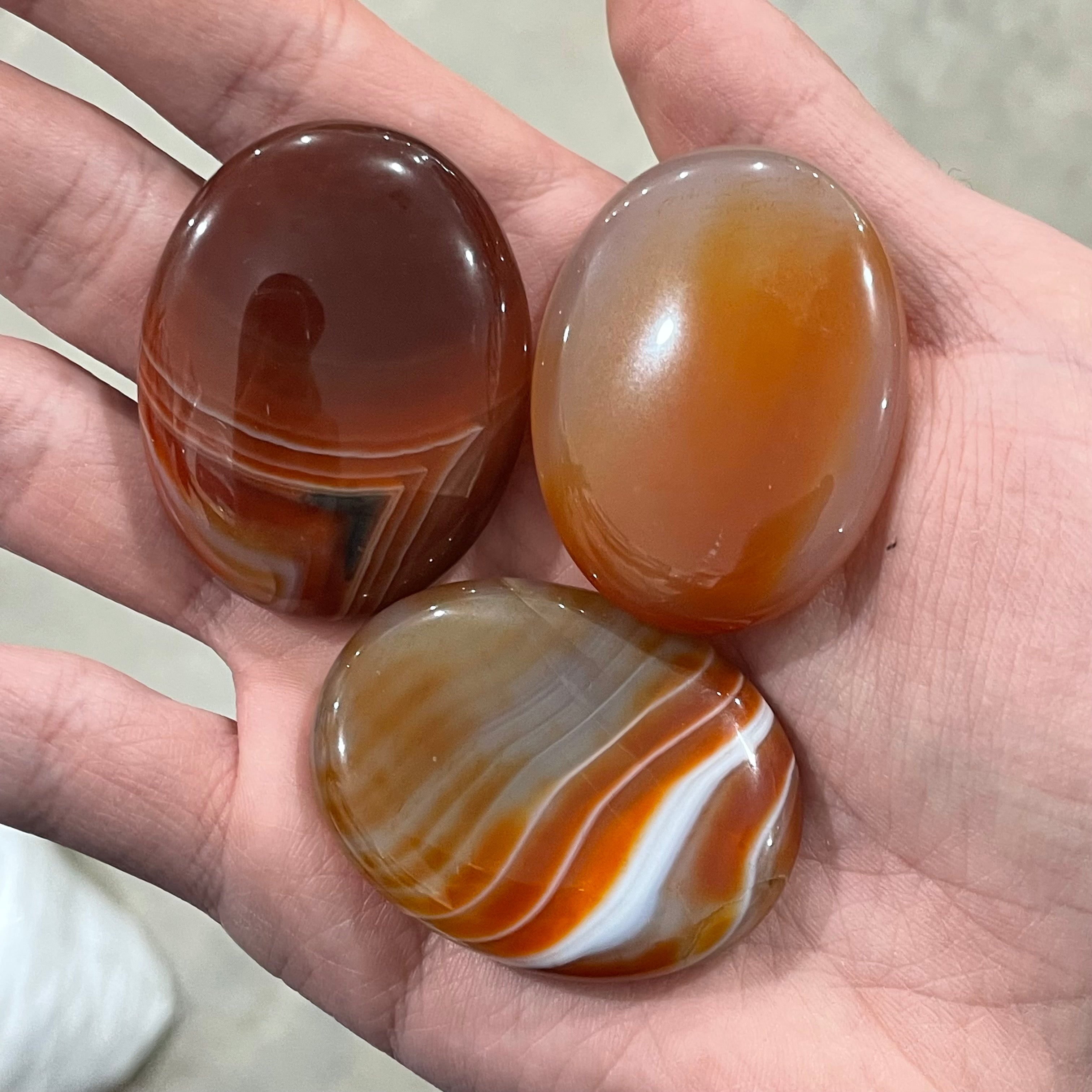 carnelian wholesale gemstone palm stone for metaphysical stores