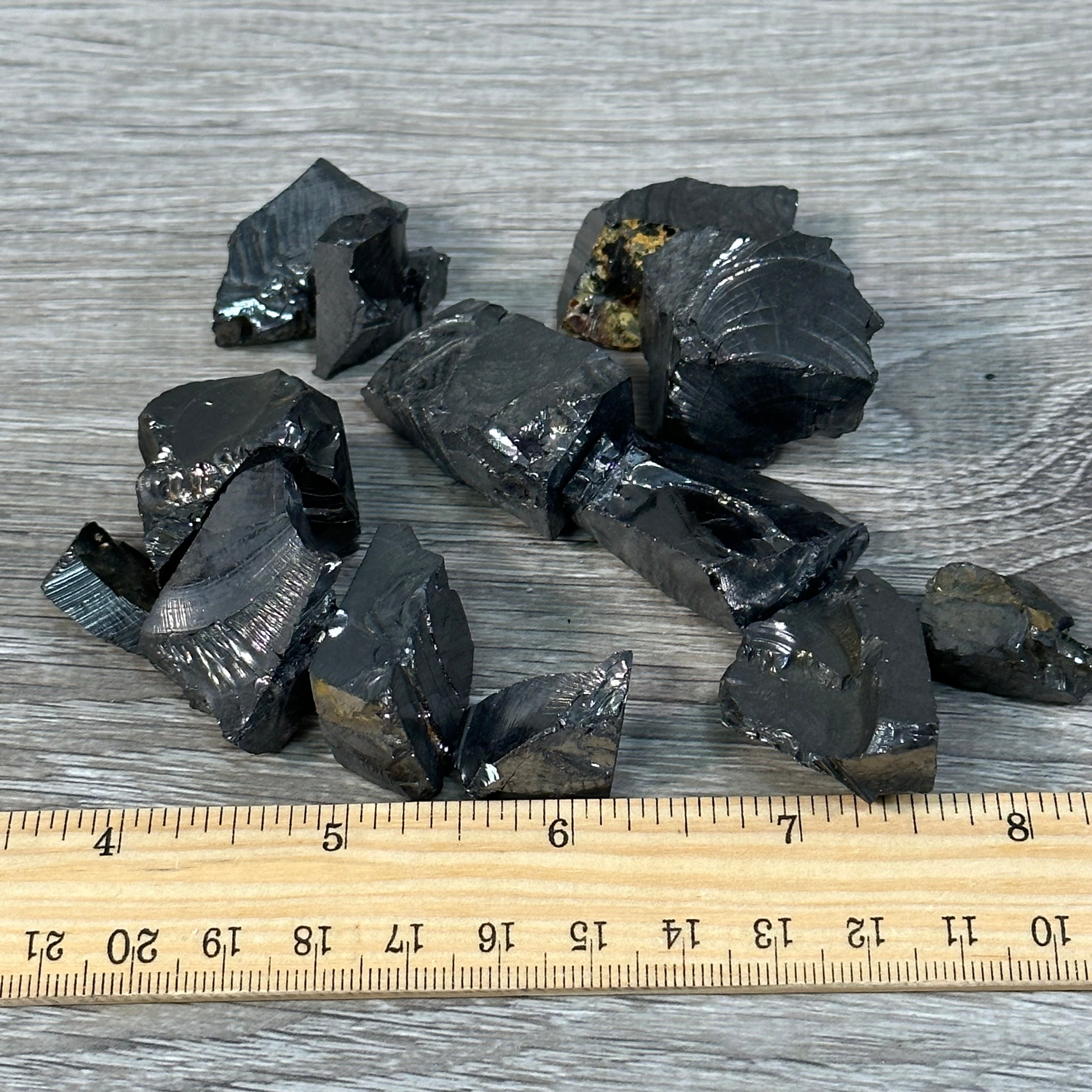 Deep black elite Shungite stones for mineral collectors and wellness shops