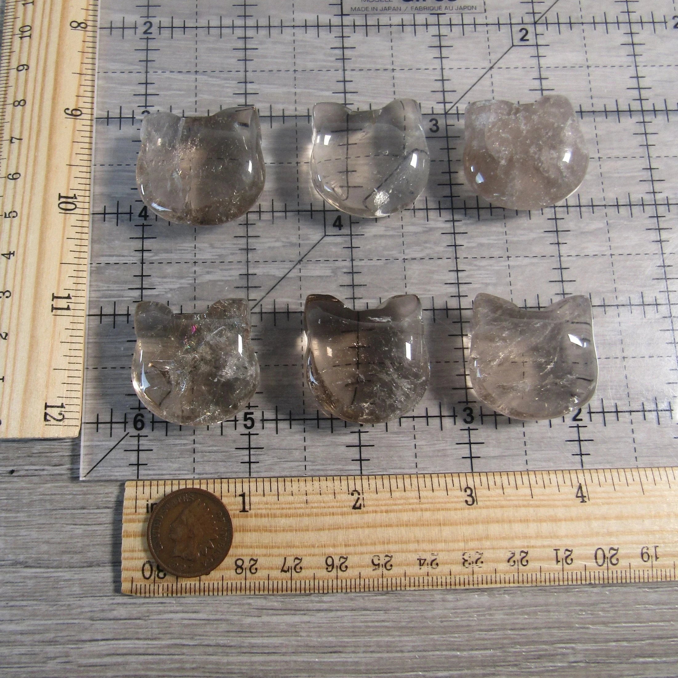 Gemstone Cat Face Figurines 1-Inch – Crystal Animal Carvings