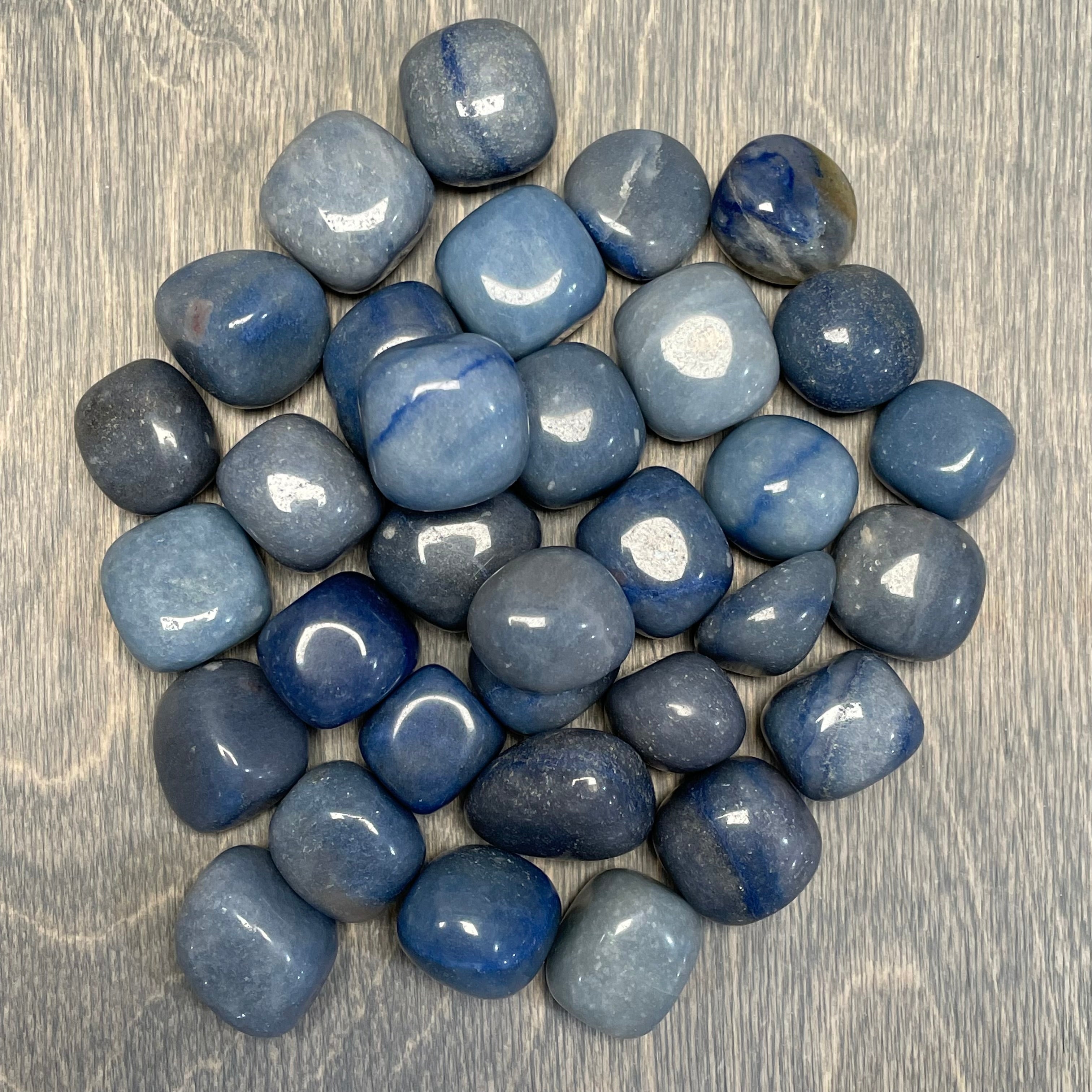 Blue Quartz tumbled stones bulk 1 lb wholesale for resale