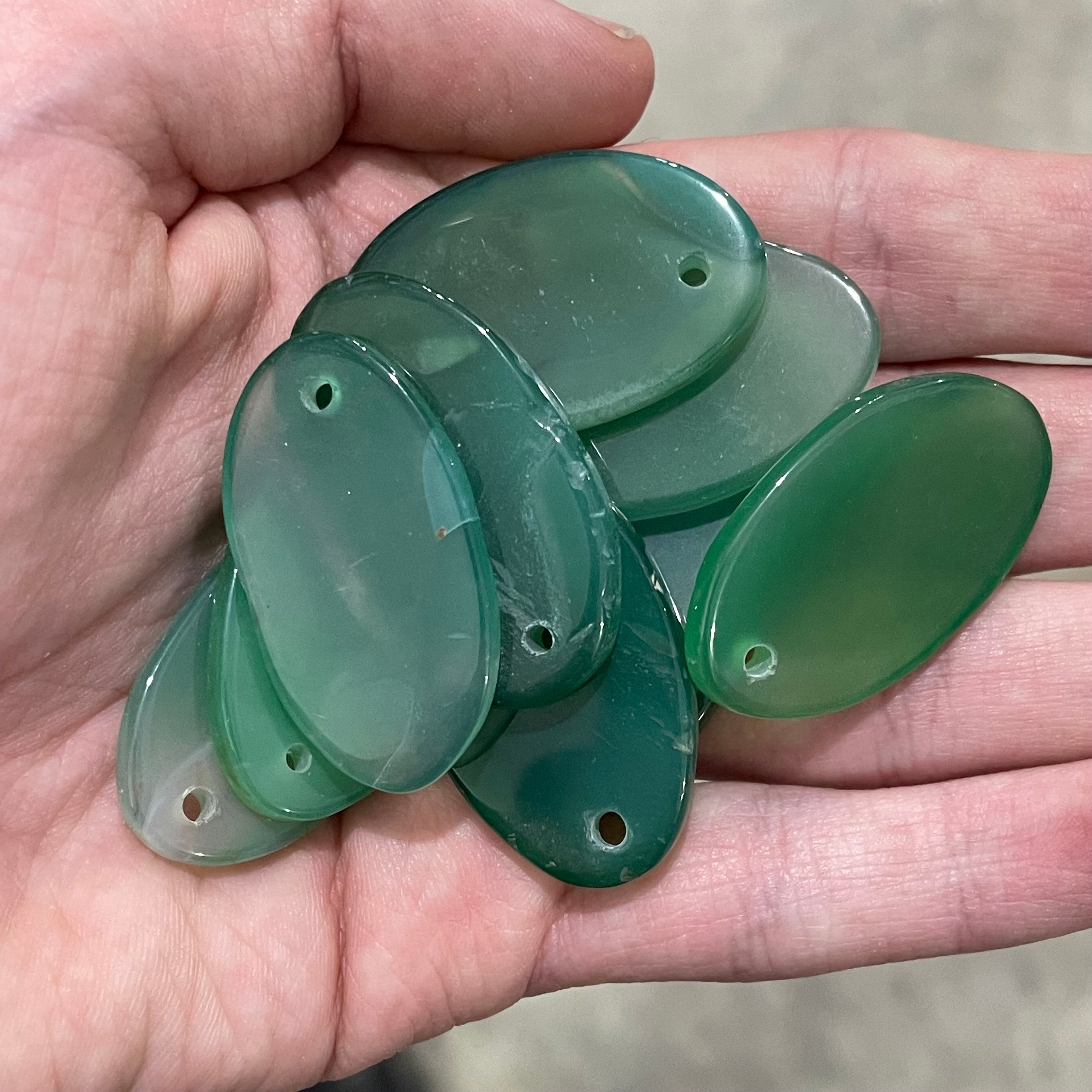 green agate pendant style beads