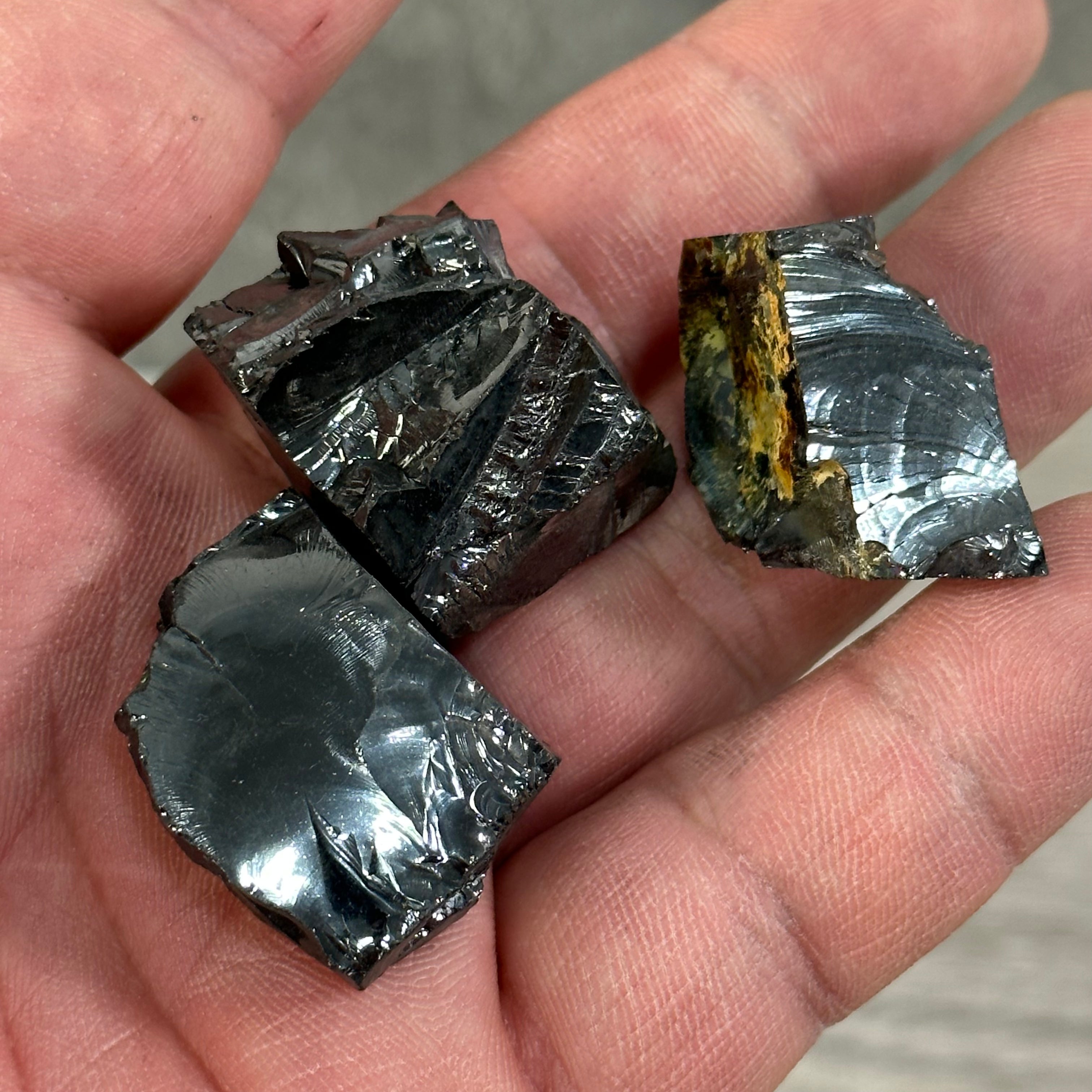 Natural elite Shungite bulk stones with a deep black luster