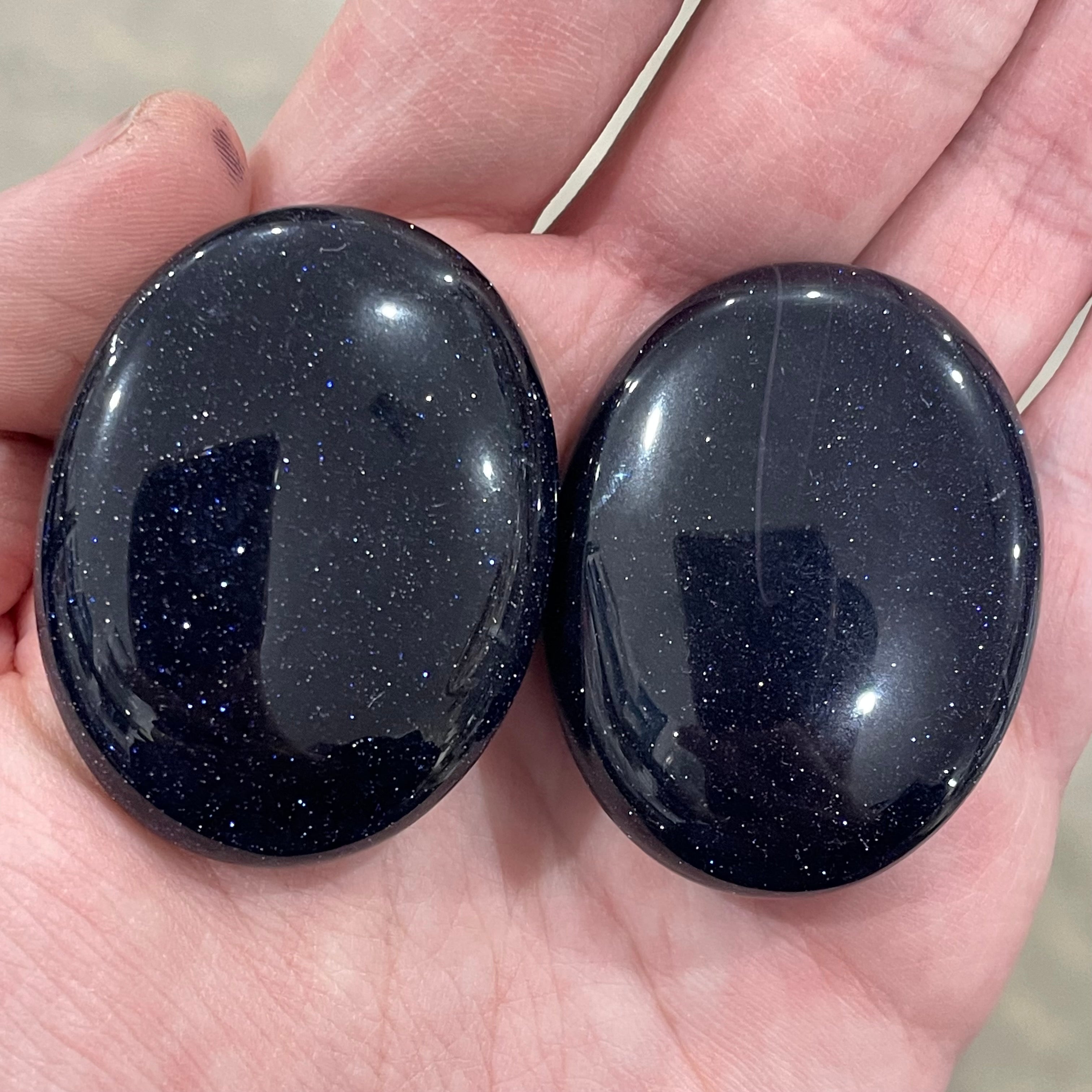 blue goldstone palm stone metaphysical supply
