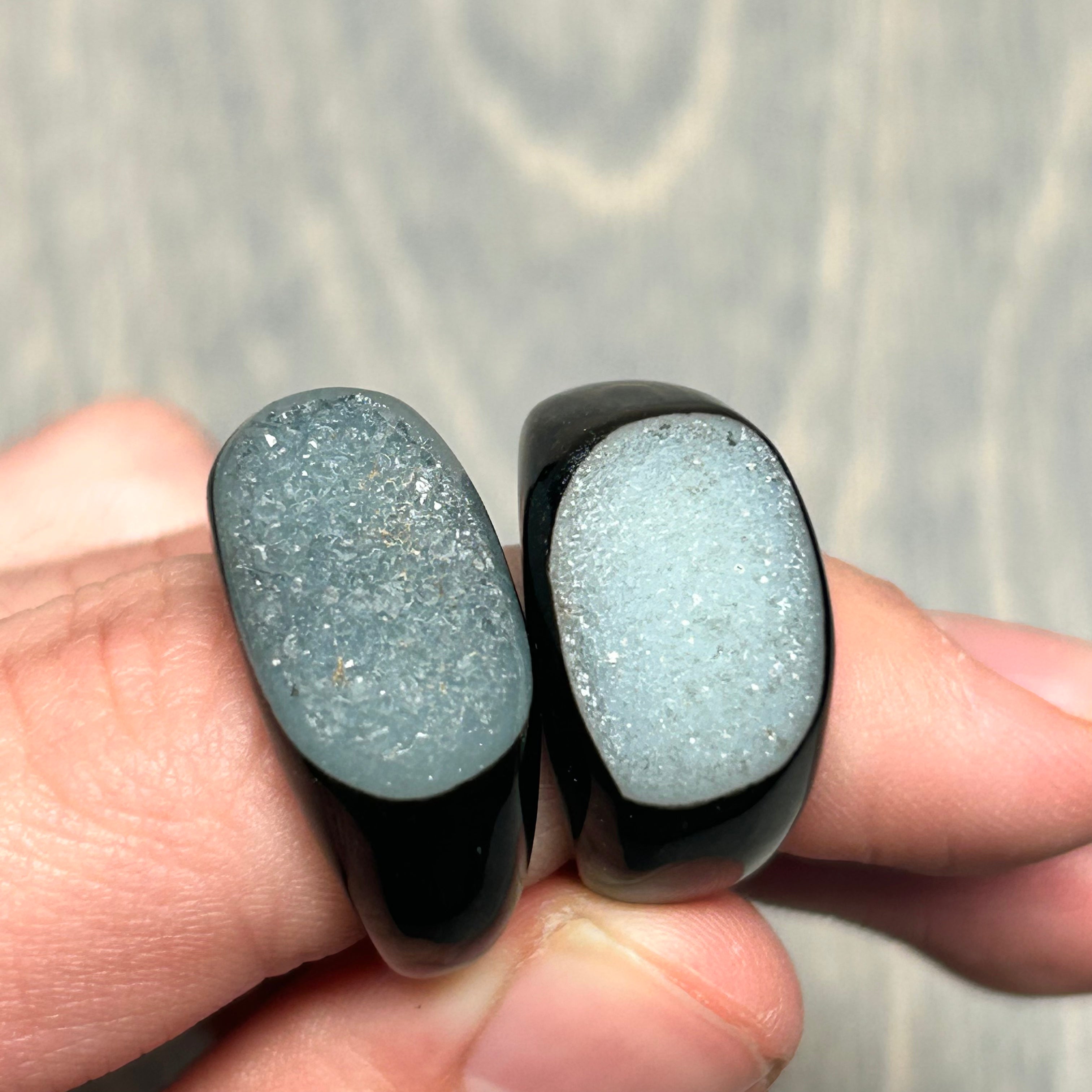raw druzy onyx jewelry for metaphysical shops
