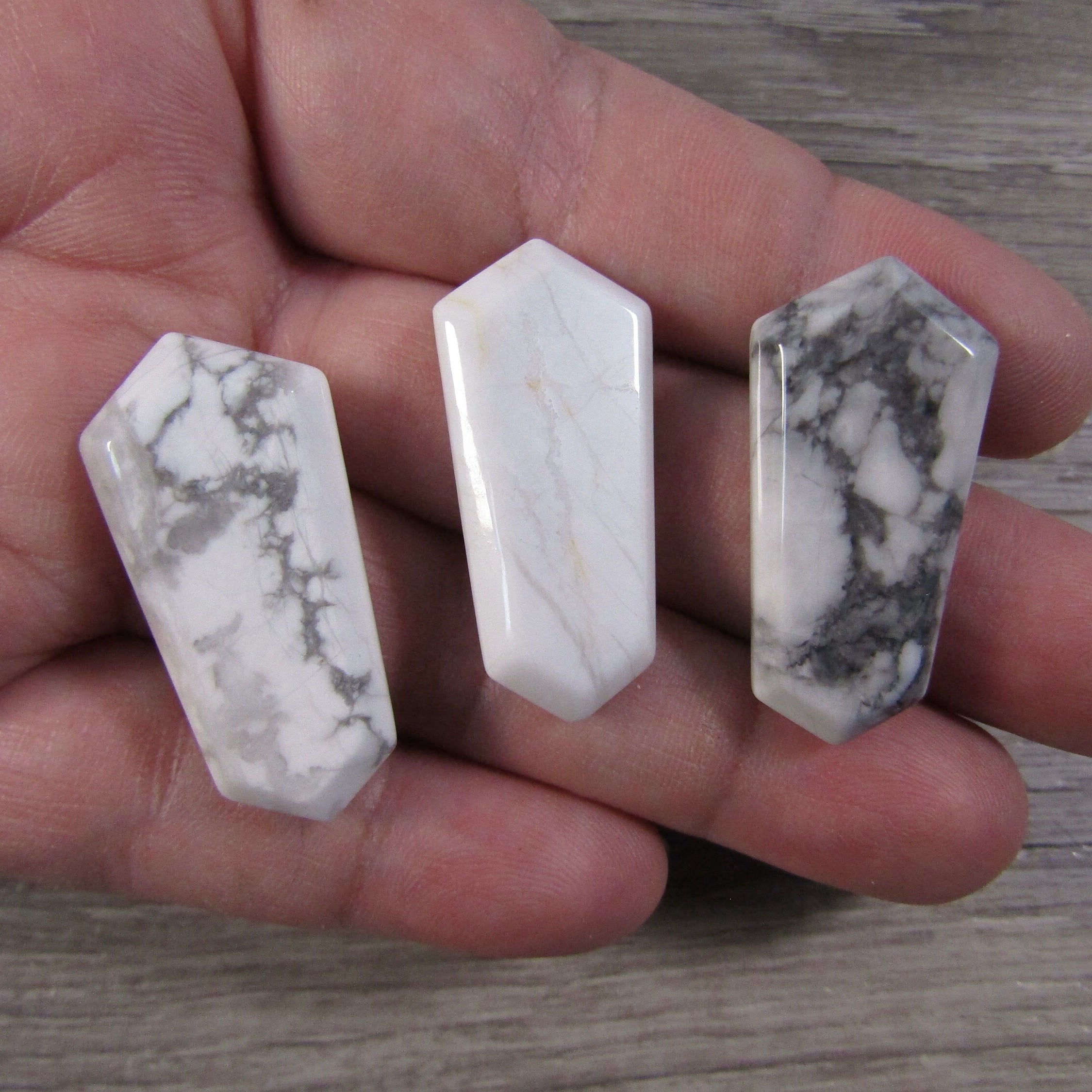 Howlite Wholesale crystal mini wand double terminated flat gemstone point