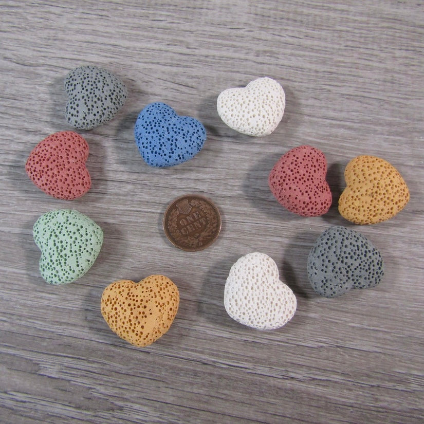 Bulk lava crystal hearts for metaphysical shop
