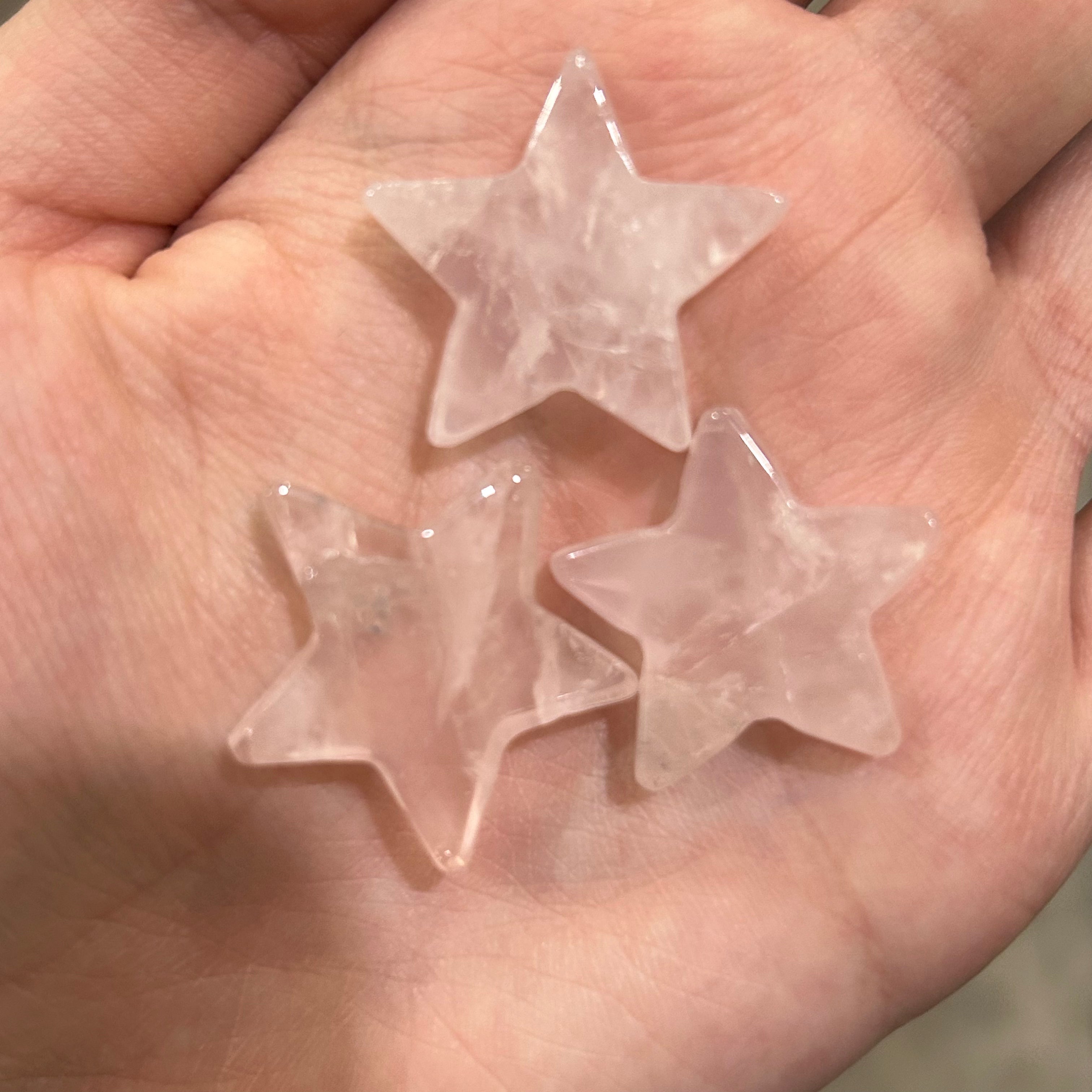 Small rose quartz star for gift shops