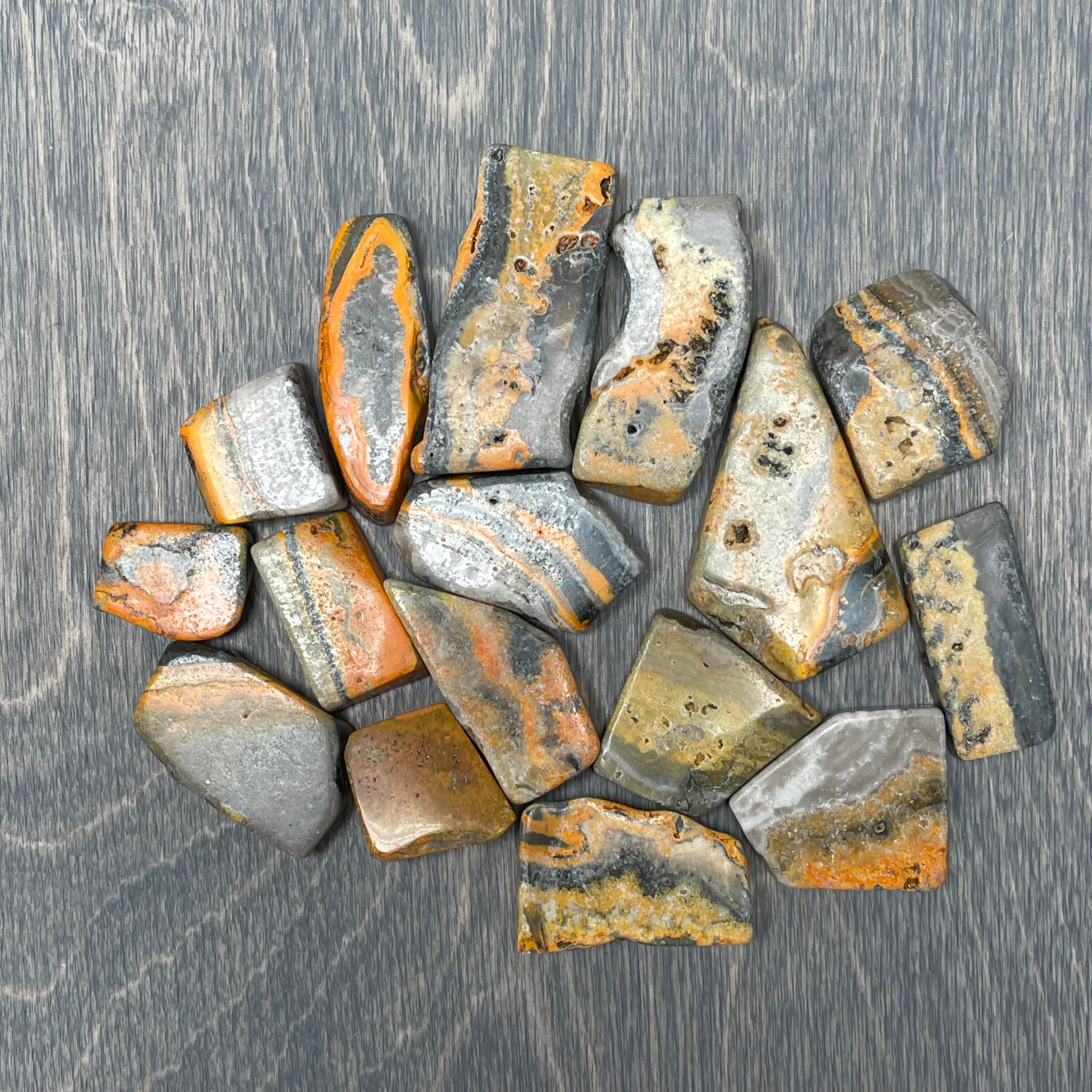 Bumblebee Jasper slabs wholesale for jewelry making and crystal enthusiasts.