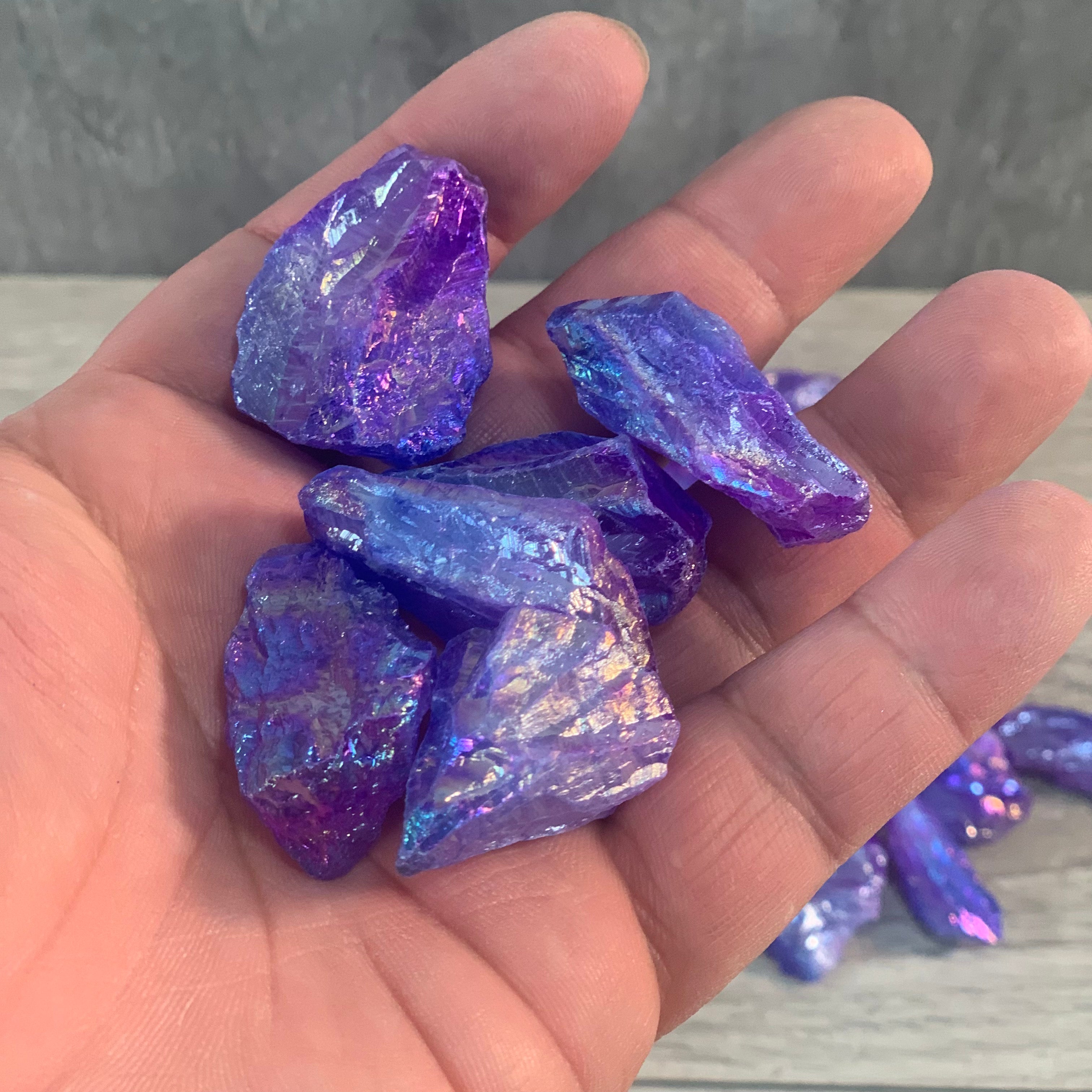 Transformation aura quartz rough crystals for wholesale purchase
