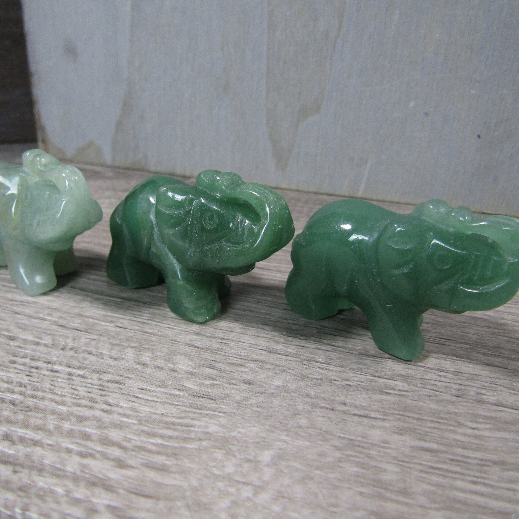 Green Elephant shaped stones