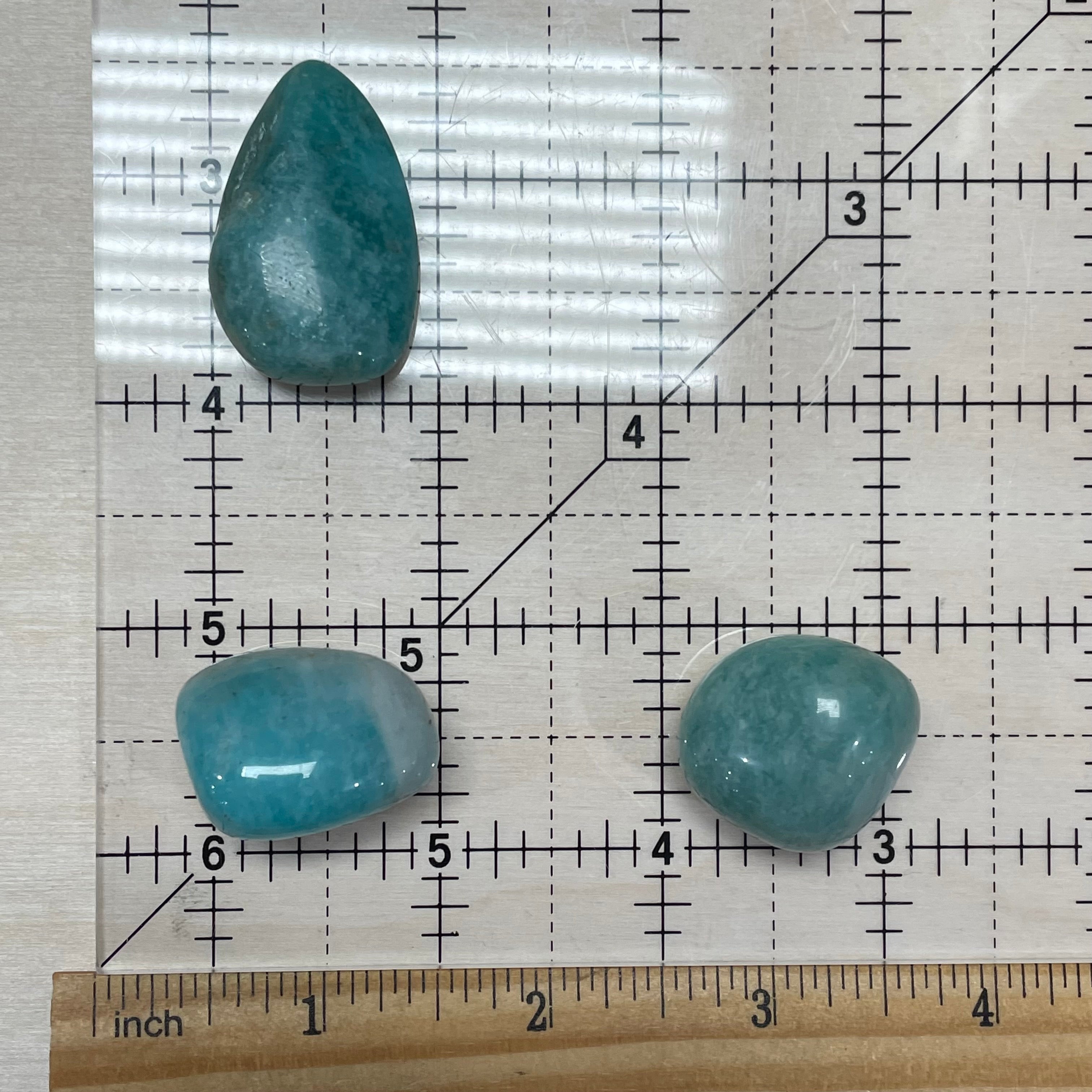Polished Amazonite crystals in a bulk lot for energy work