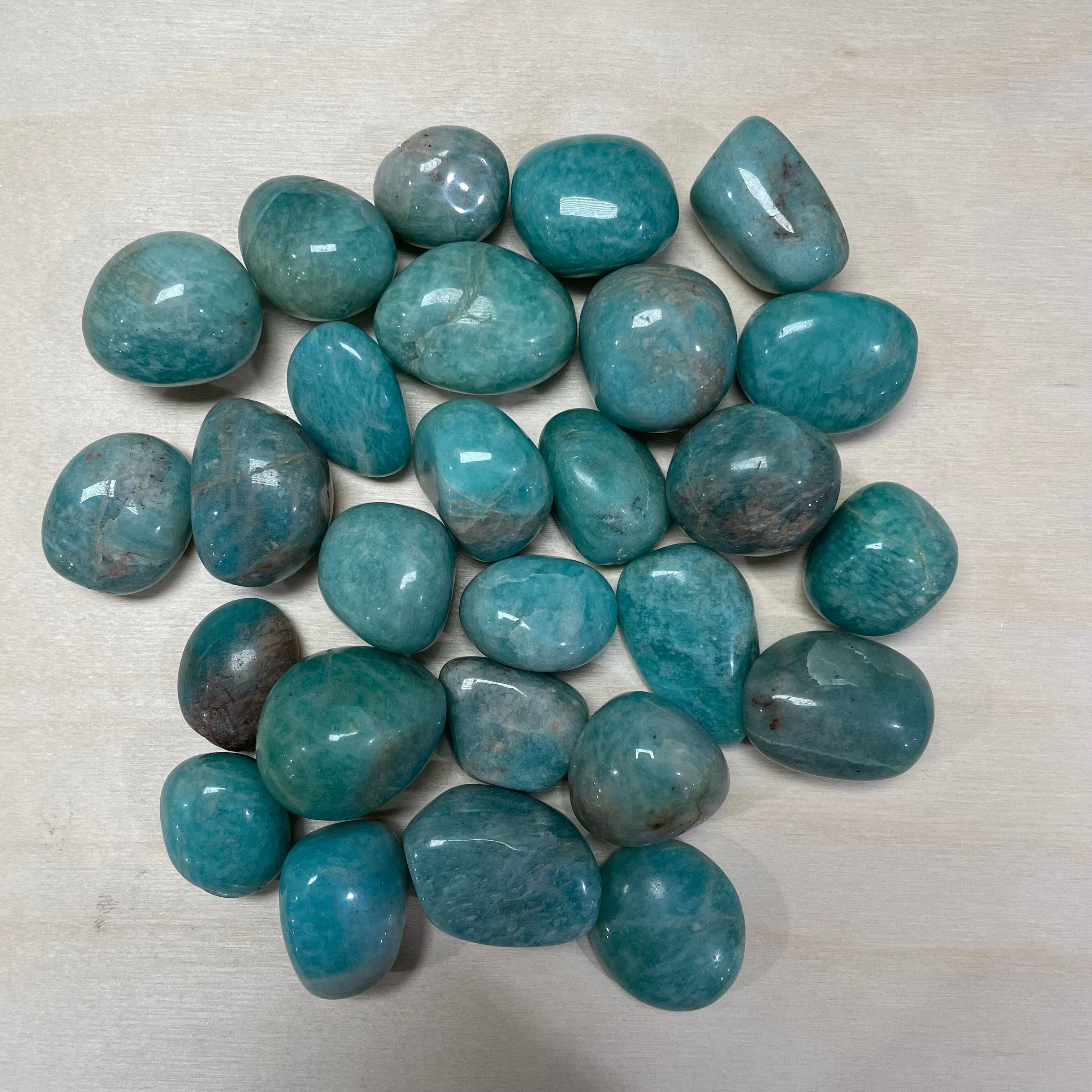 1 lb lot of Amazonite stones for holistic wellness and metaphysical shops