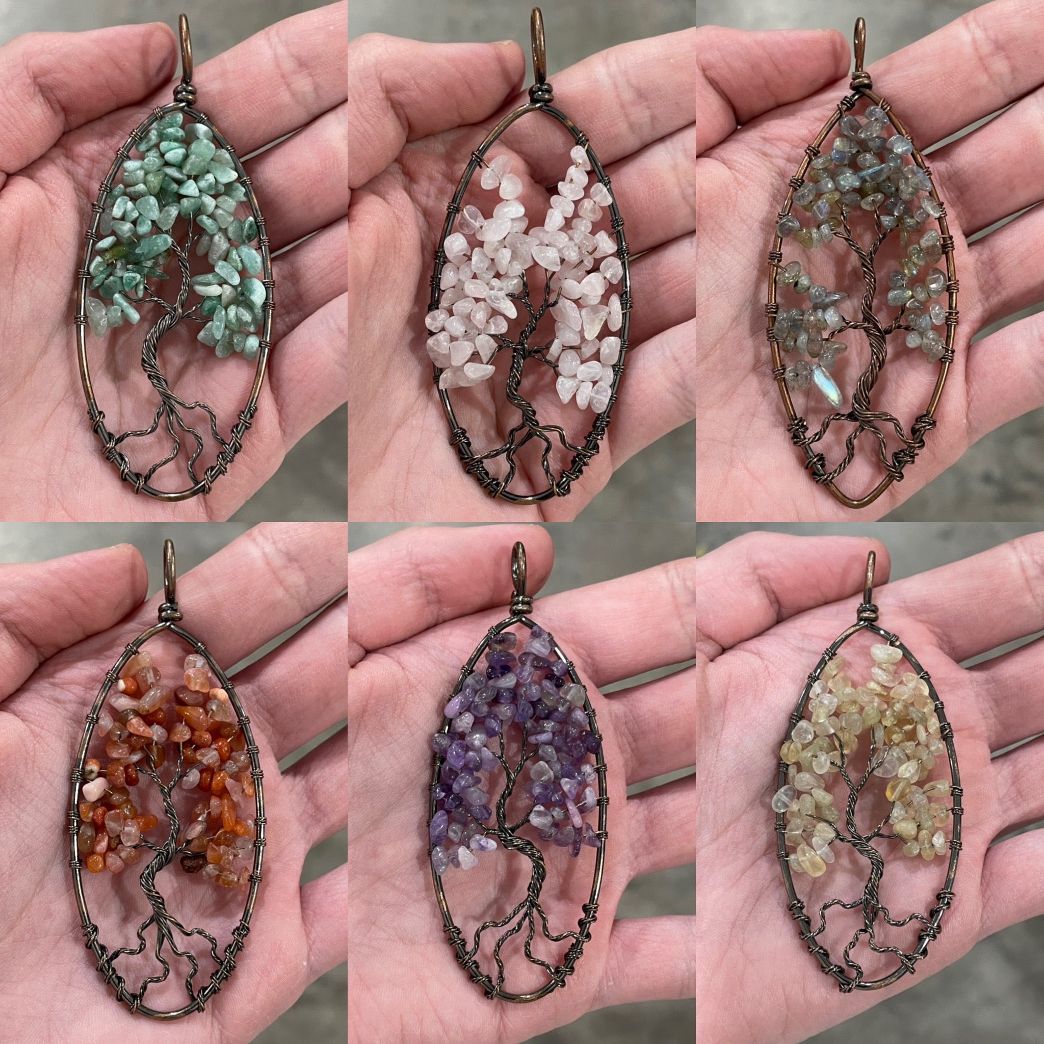 Assorted Tree of Life bronze pendant, perfect for jewelry resale.