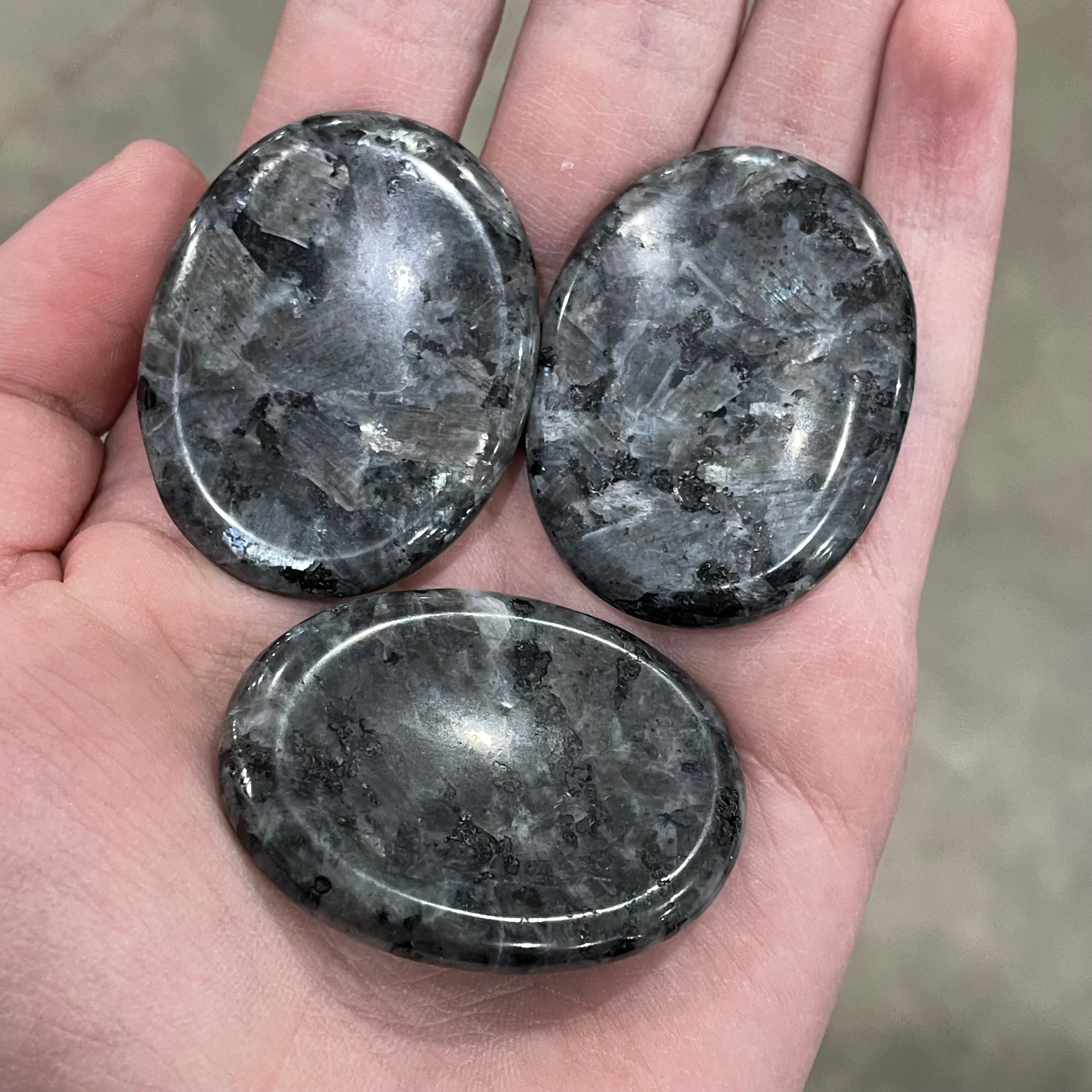 Larvikite meditation stones bulk