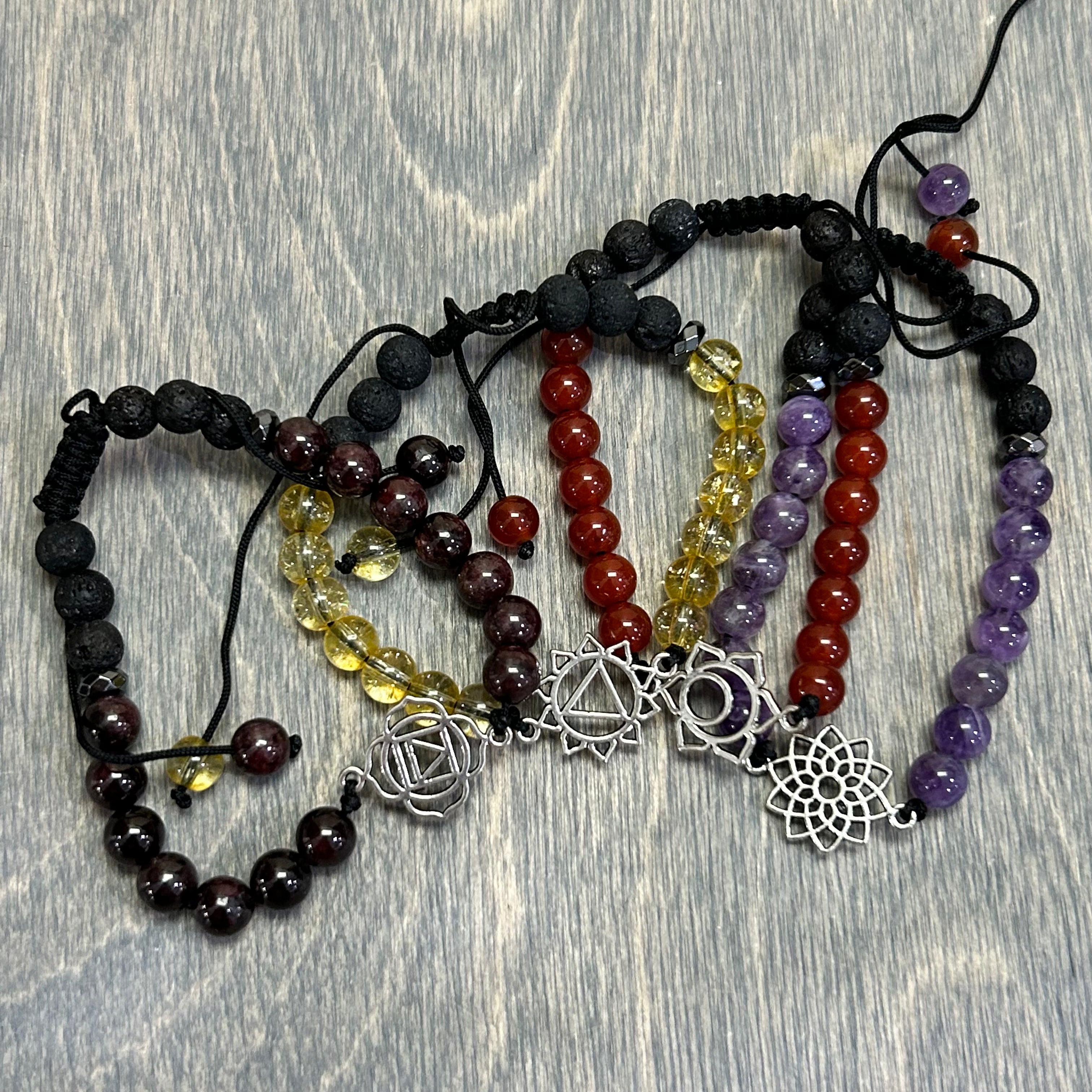 Wholesale spiritual jewelry – chakra bracelet set.