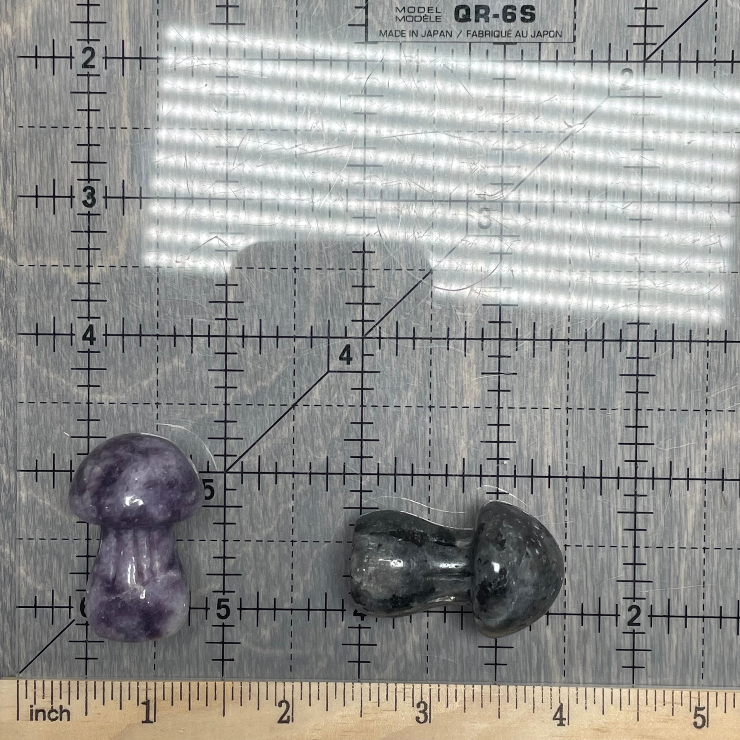 Gemstone Mushroom Figurines – 1.25"+ Carved Crystals