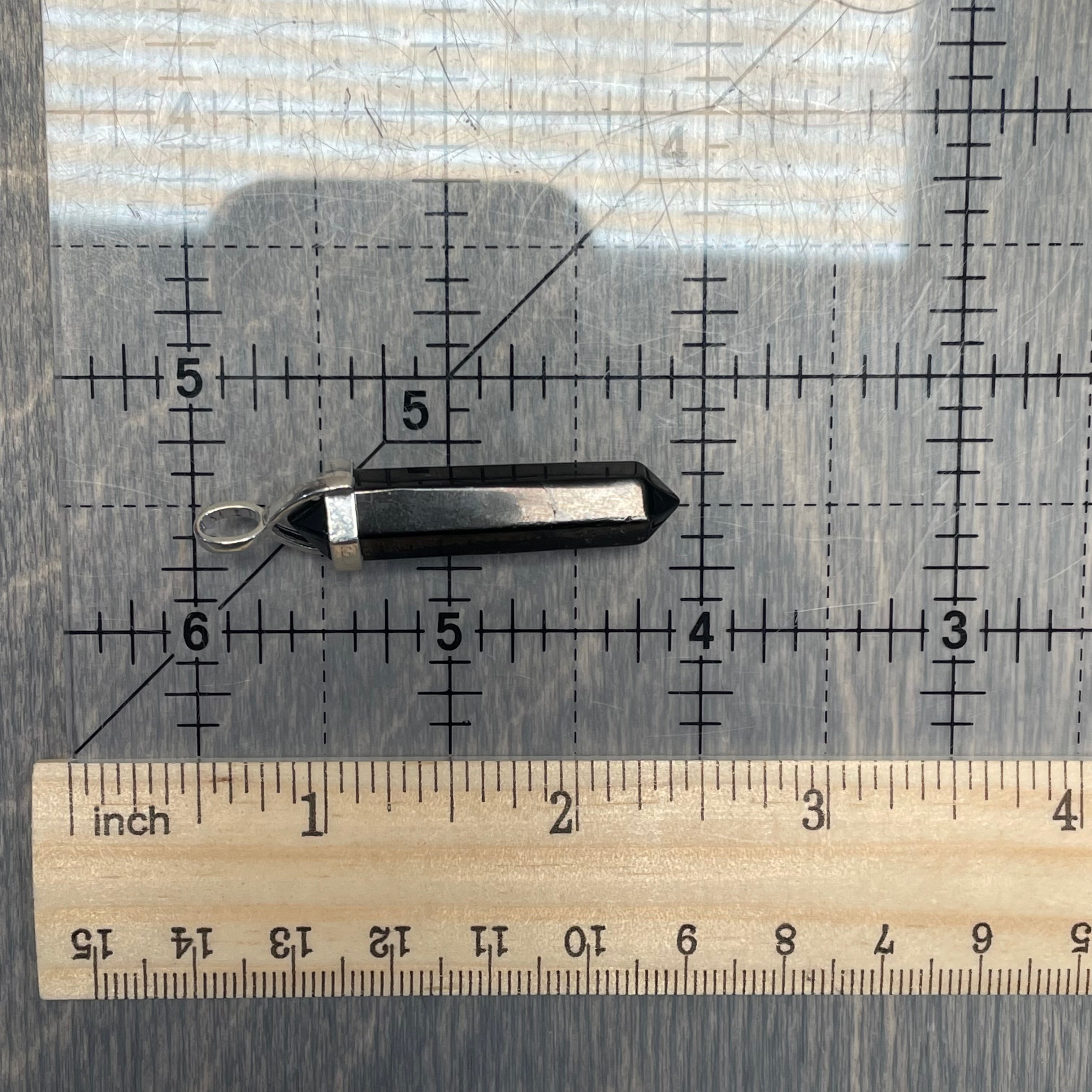 Shungite Double Terminated Pendant