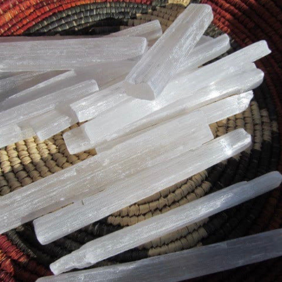 Selenite stick wand polished for energy work wholesale